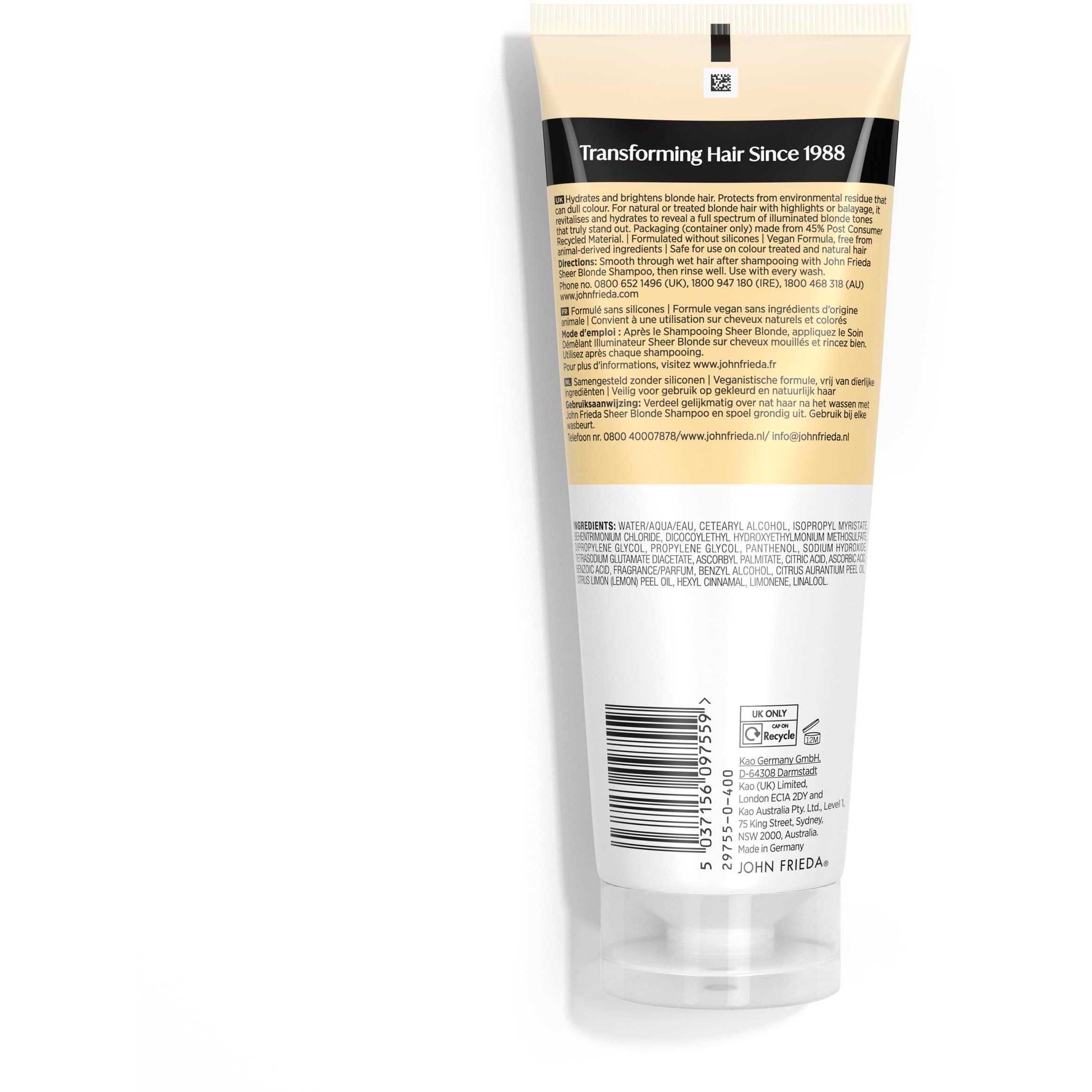John Frieda Sheer Blonde Brightening Conditioner 250 ml (obrázok 2)