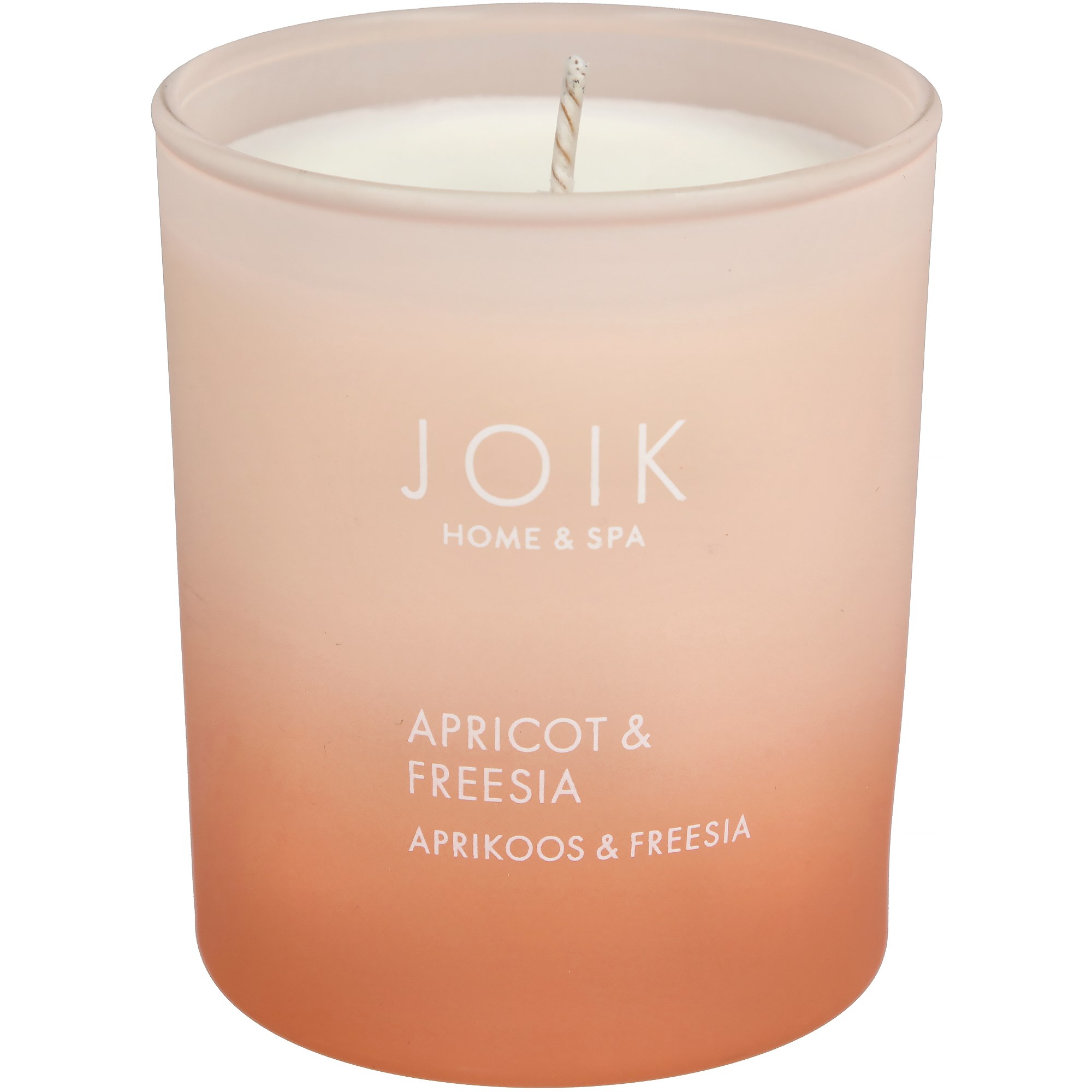 JOIK Organic Doftljus Apricot & Fresia 150 g billede