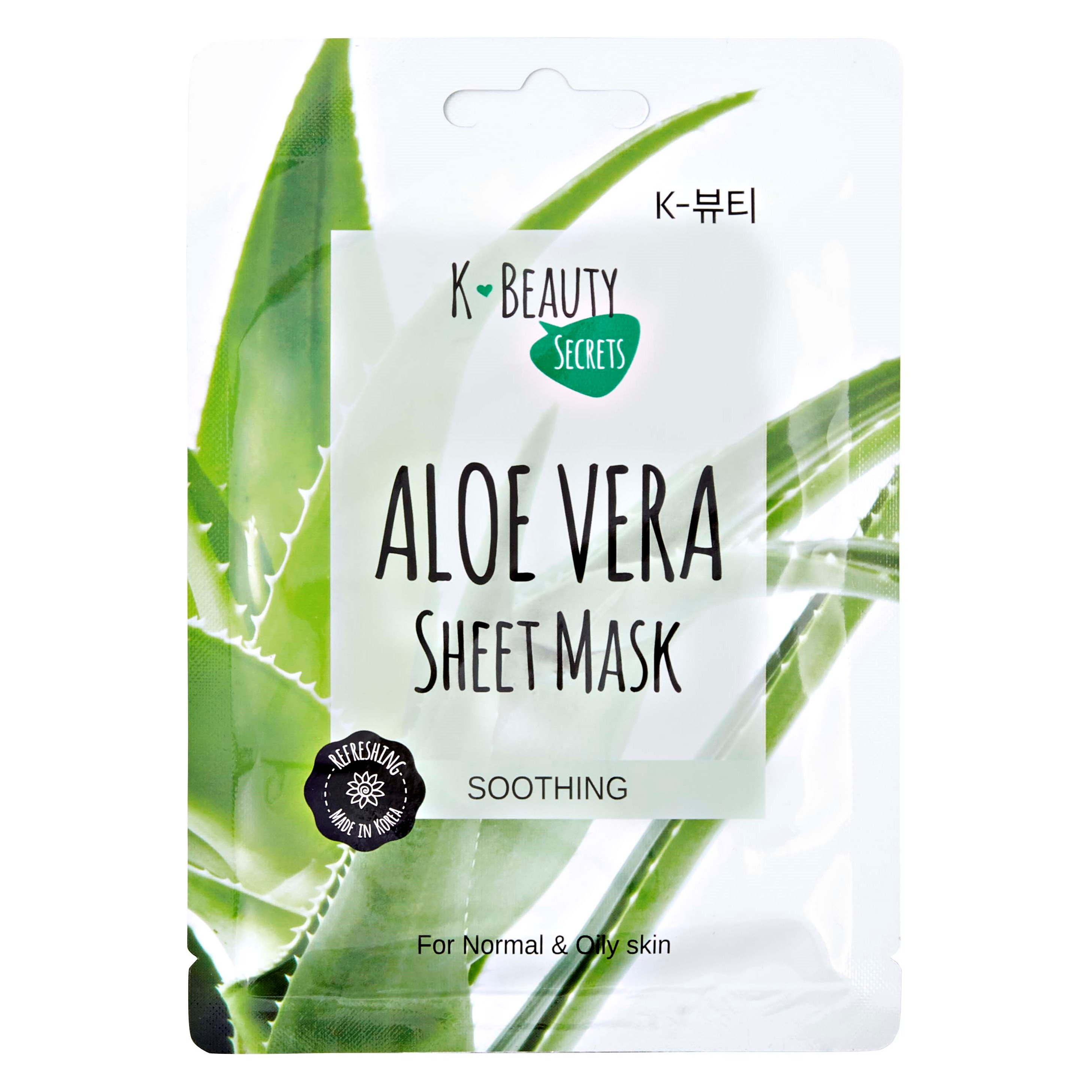 Läs mer om K- Beauty Secrets Aloe Vera Sheet Mask 18 g