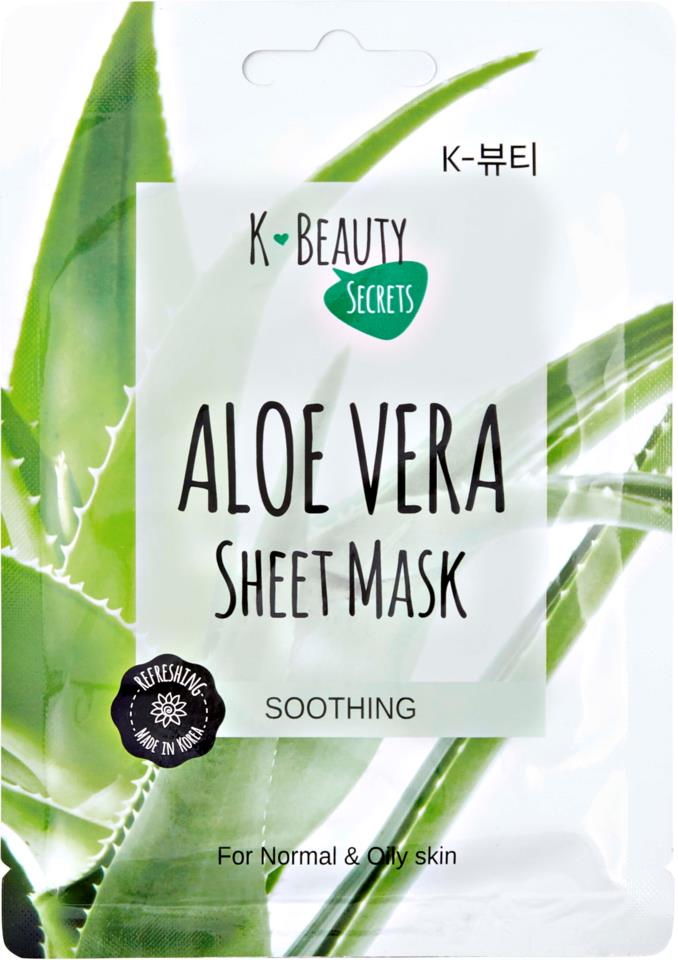 K Beauty Secrets Aloe Vera Sheet Mask 18 g