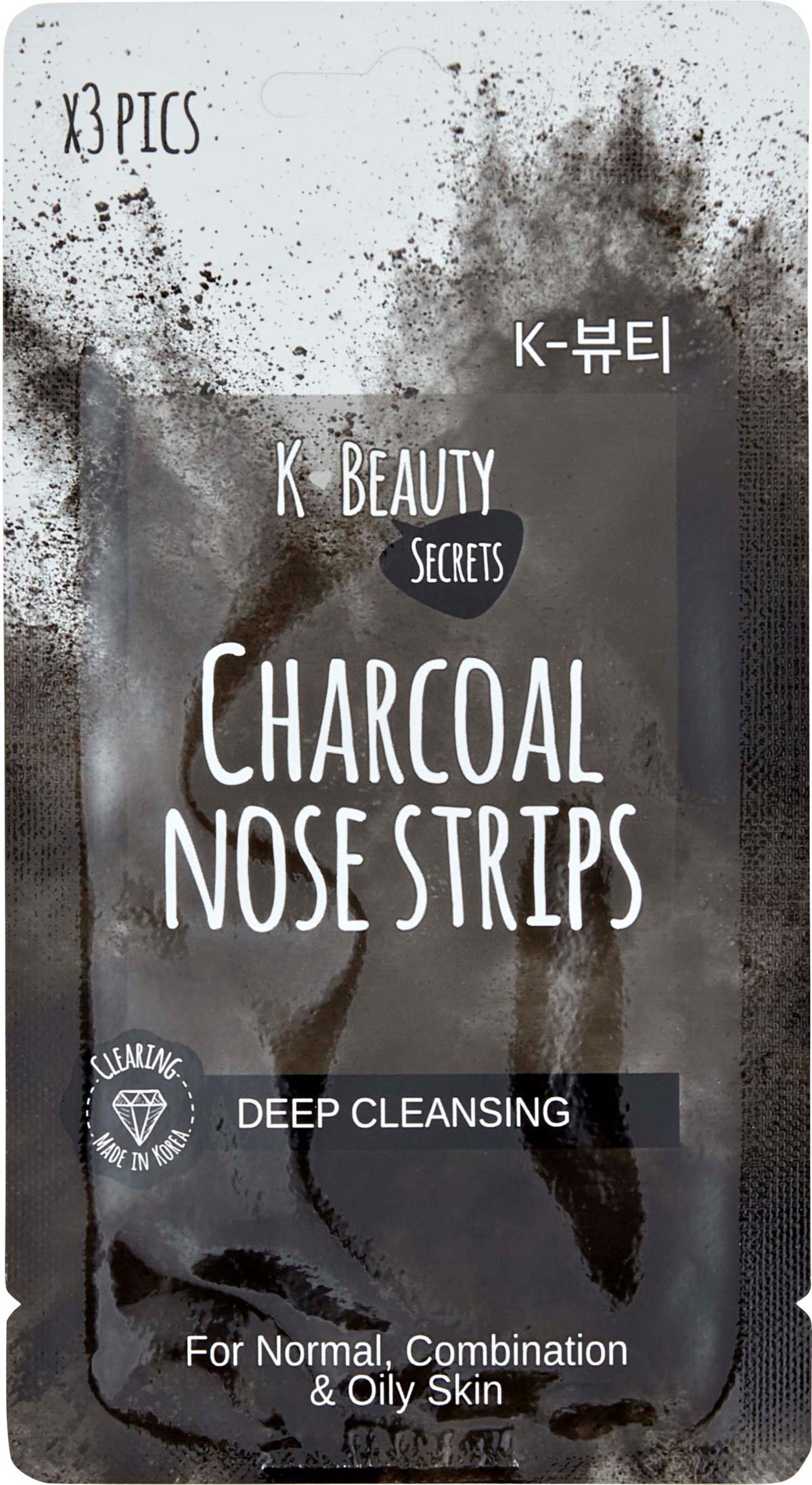 K-Beauty Secrets Charcoal Nose Strips X 3 15 g