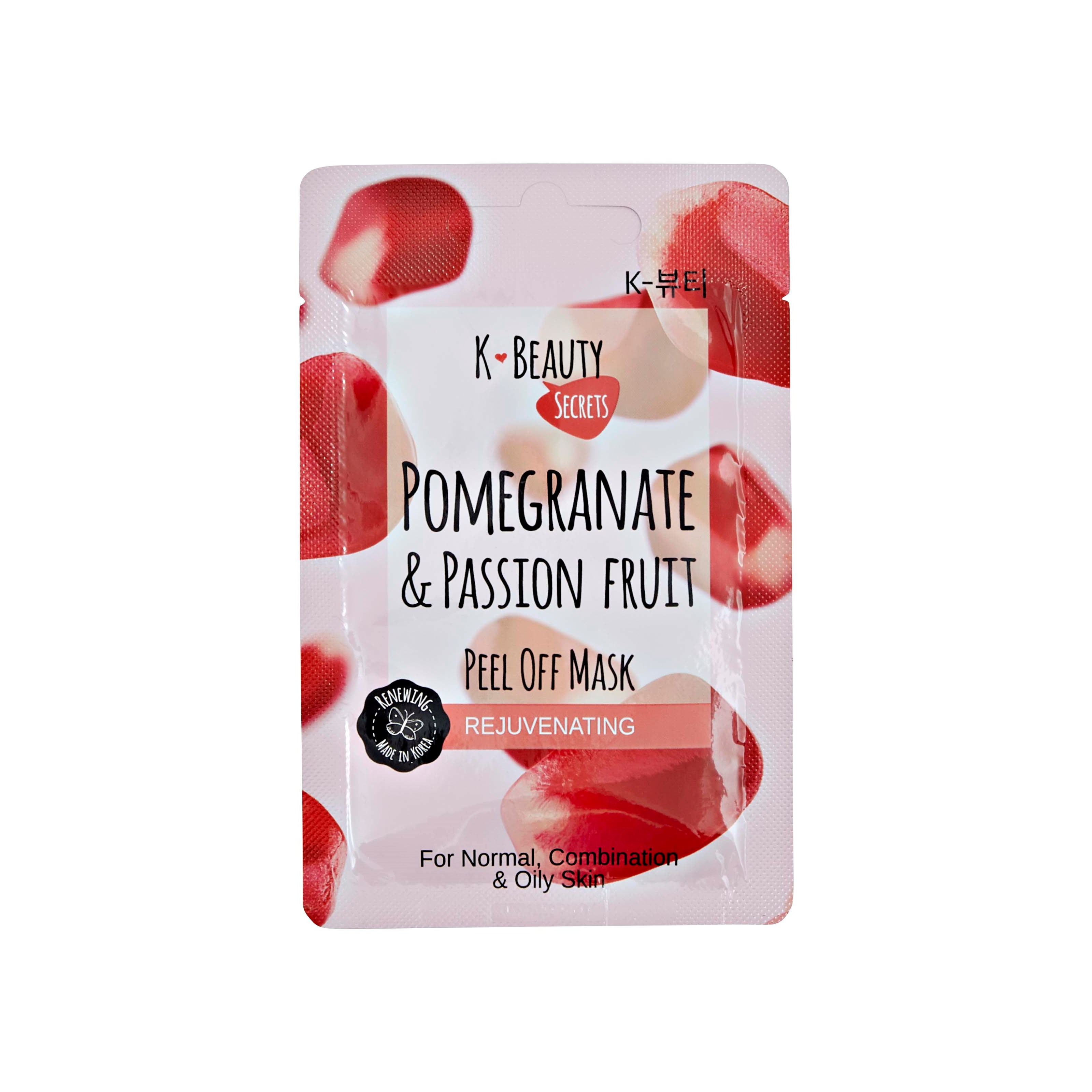 K- Beauty Secrets Pomegranate & Passion Fruit Peel Off Mask 15 g