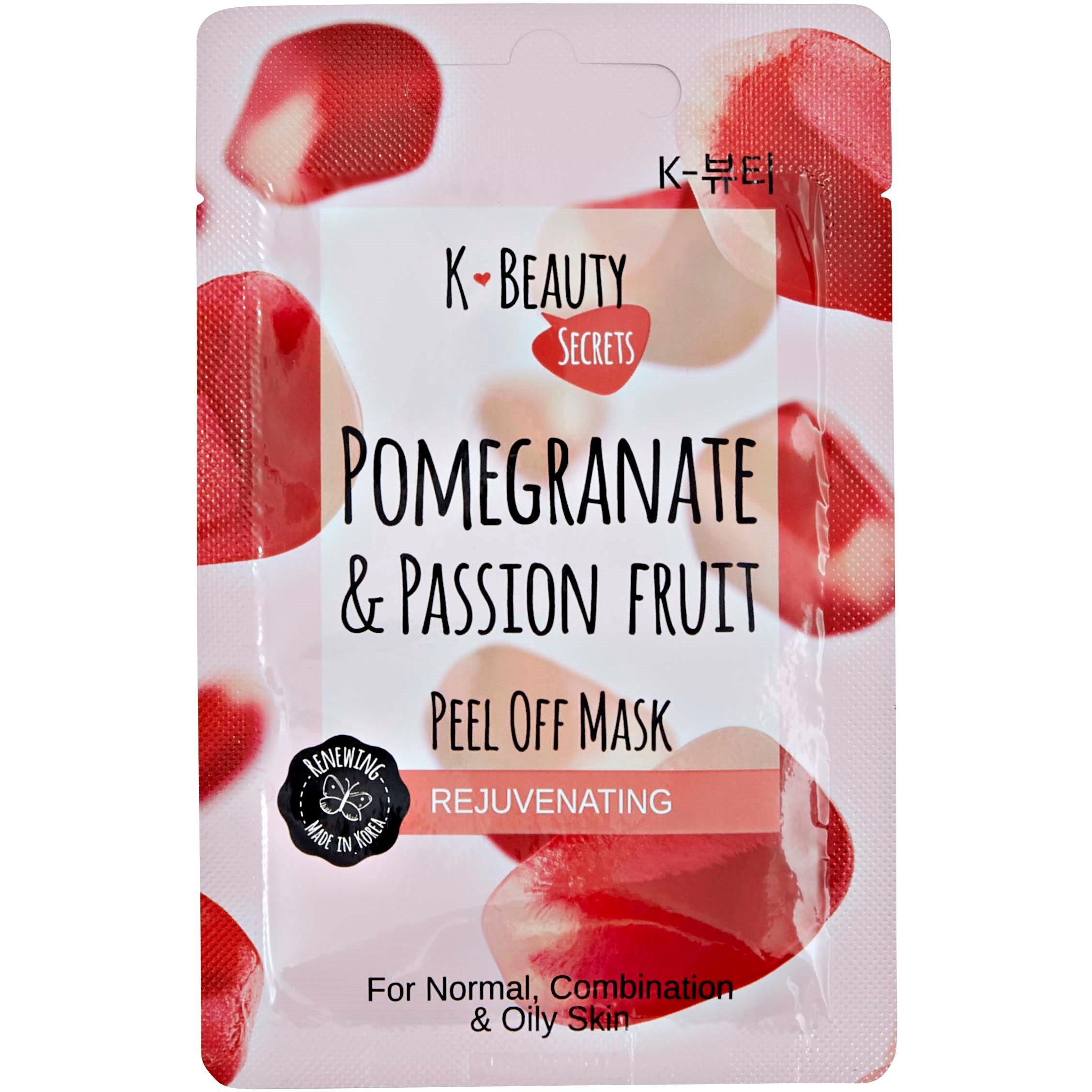 Bilde av K-beauty Secrets Pomegranate & Passion Fruit Peel Off Mask 15 G