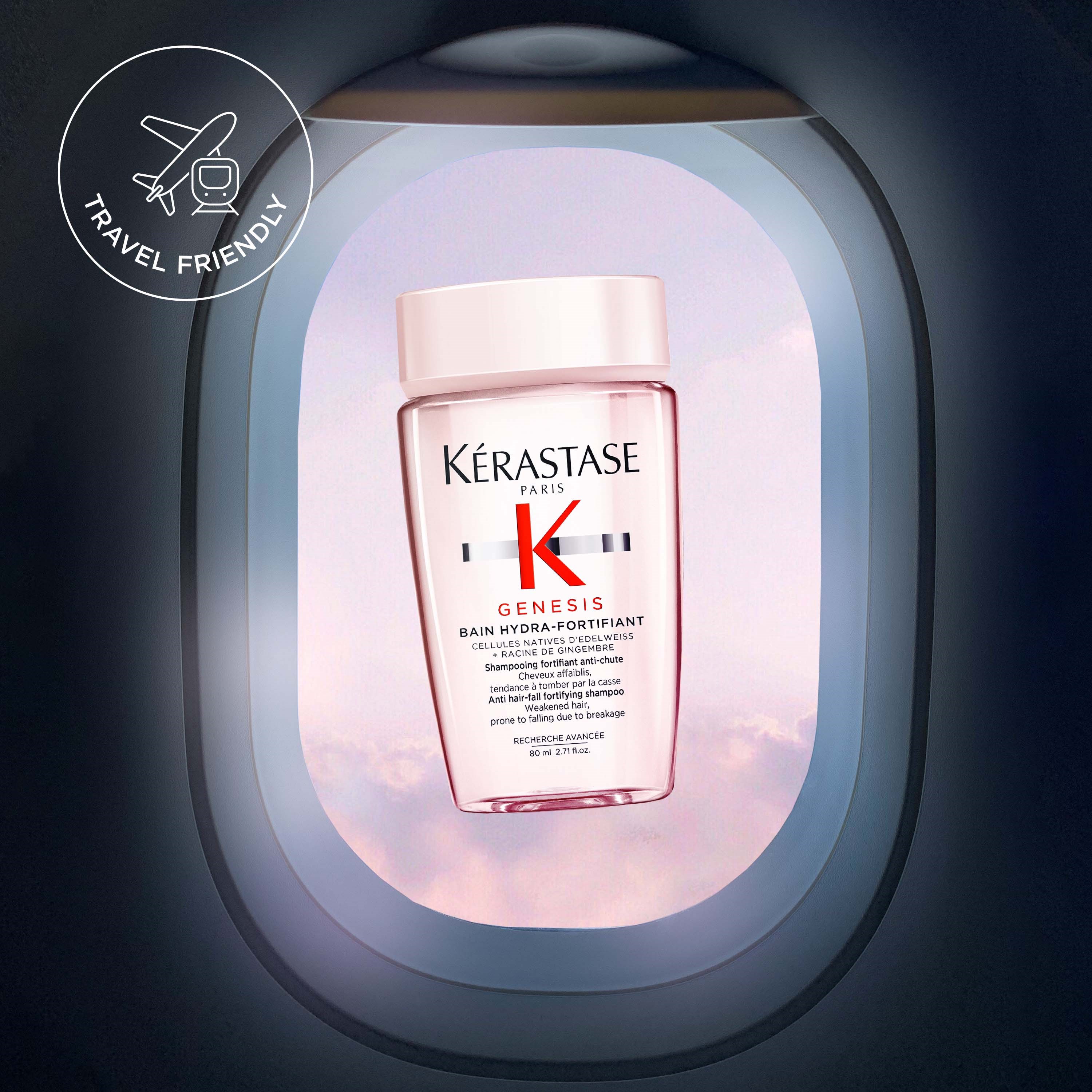 Kérastase Genesis Bain Hydra-Fortifiant Shampoo Travel Size 80 ml (obrázok 7)