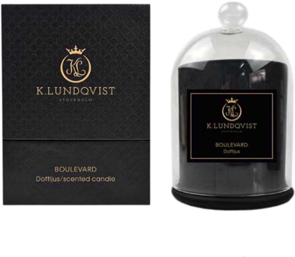 K. Lundqvist Stockholm Scented Candle with Glass Cover Boulevard/Raspberry & Blueberry  300 g
