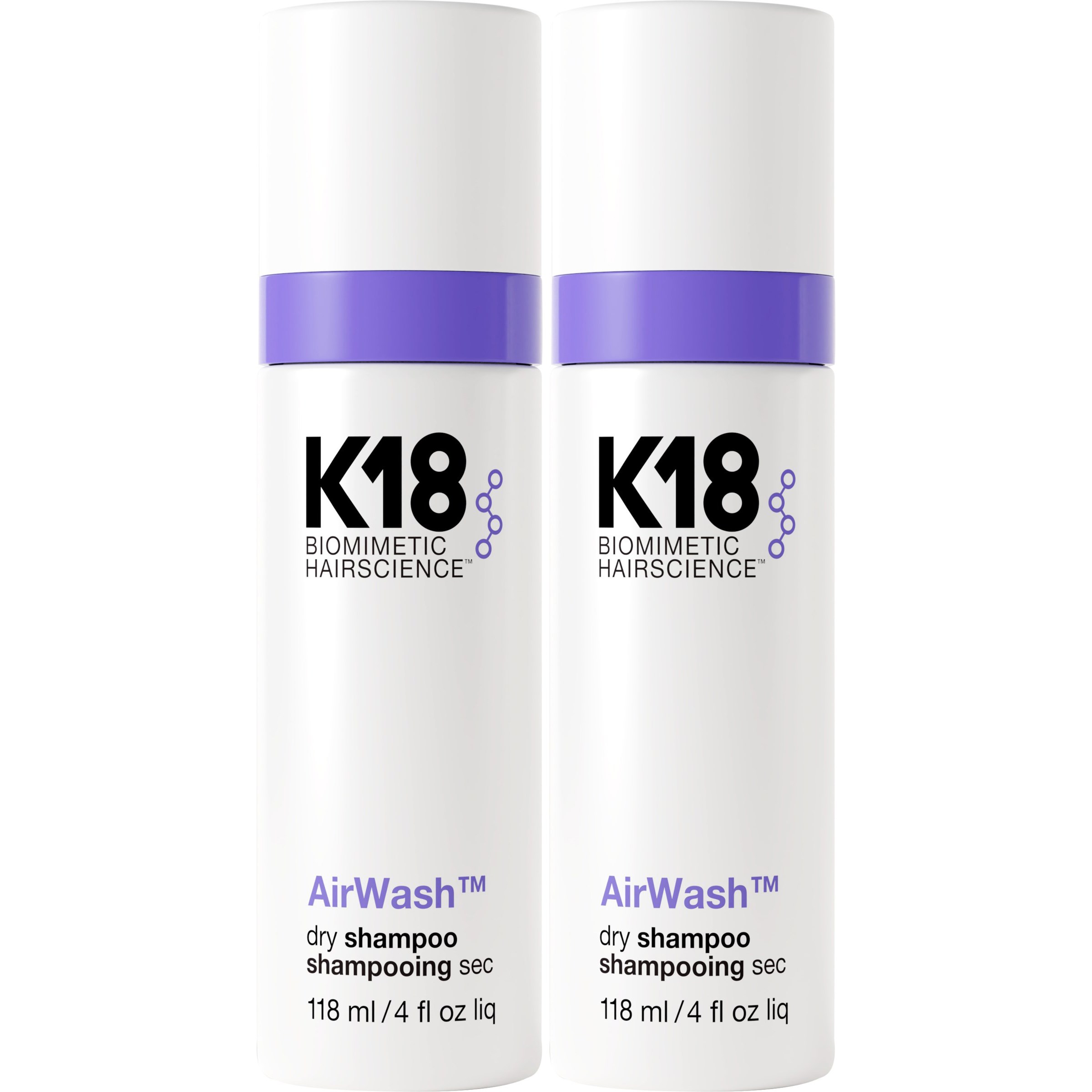 K18 Bundle AirWash Dry Shampoo Shampoo 118 ml x 2