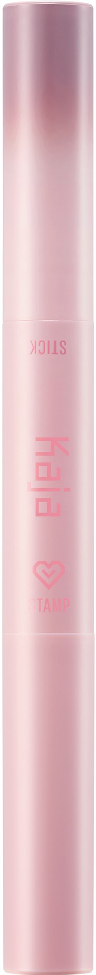 Ein schlanker, pinker zylindrischer Gegenstand, vermutlich ein Kosmetik- oder Hautpflegeprodukt mit minimalem Text und glänzender Oberfläche.
