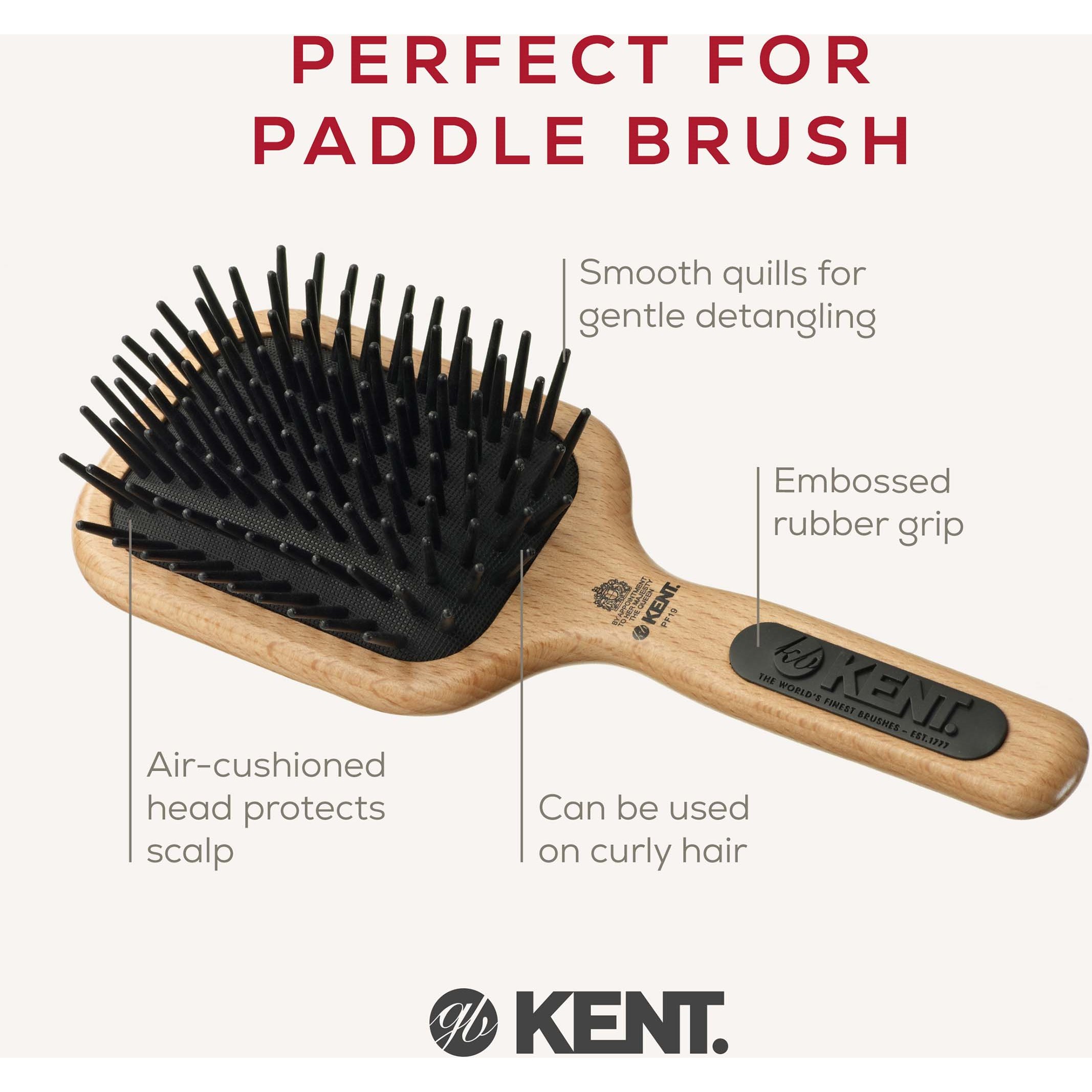 Kent Brushes Airhedz Maxi-Phat De-Tangle Brush (zdjęcie 4)