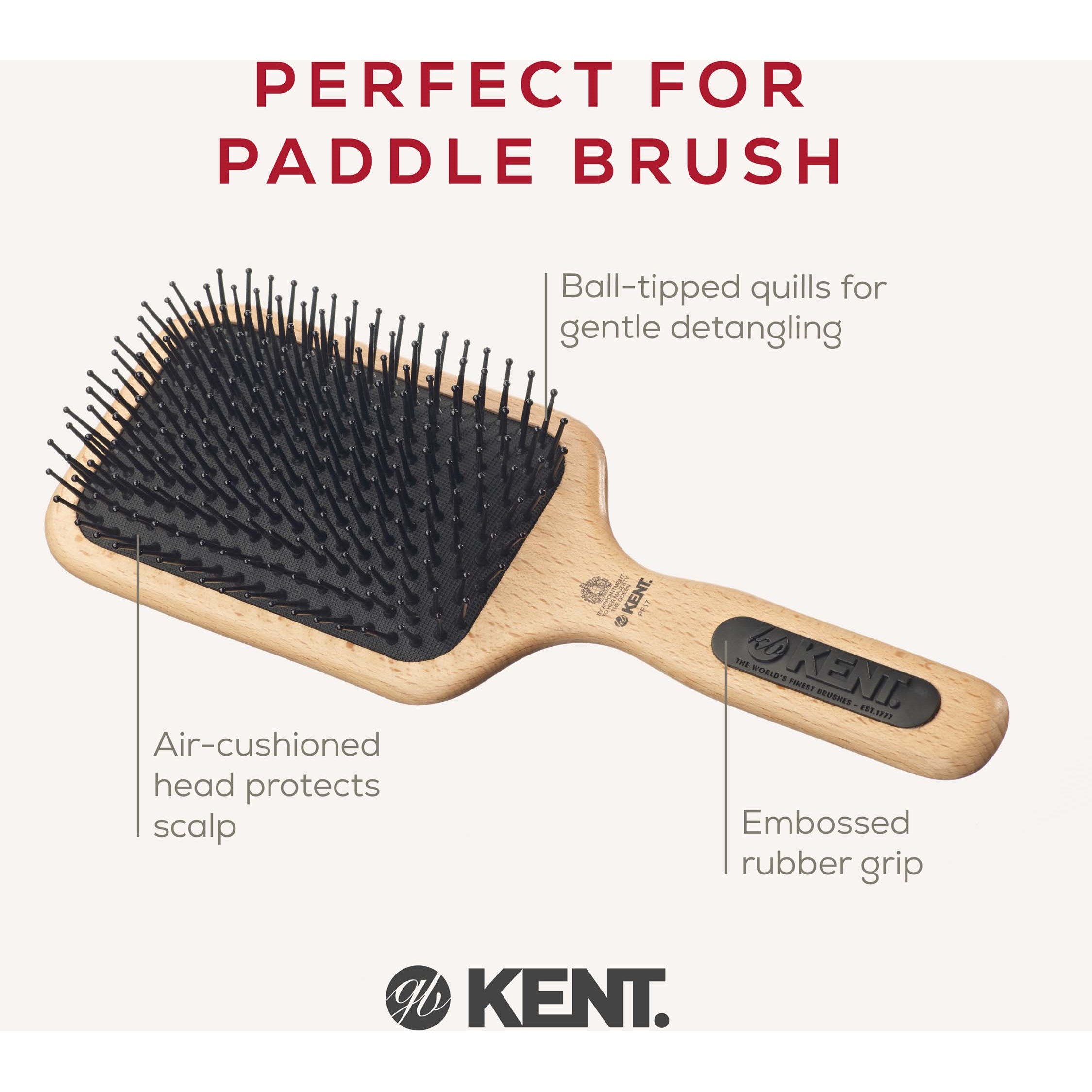 Kent Brushes Airhedz Mega-Phine Taming Paddelborste (zdjęcie 4)