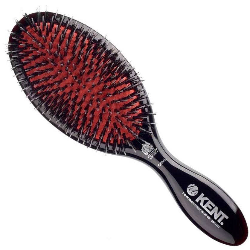 Kent Brushes Classic Shine Large Black Porcupine Mixed Bristle Hairbru
