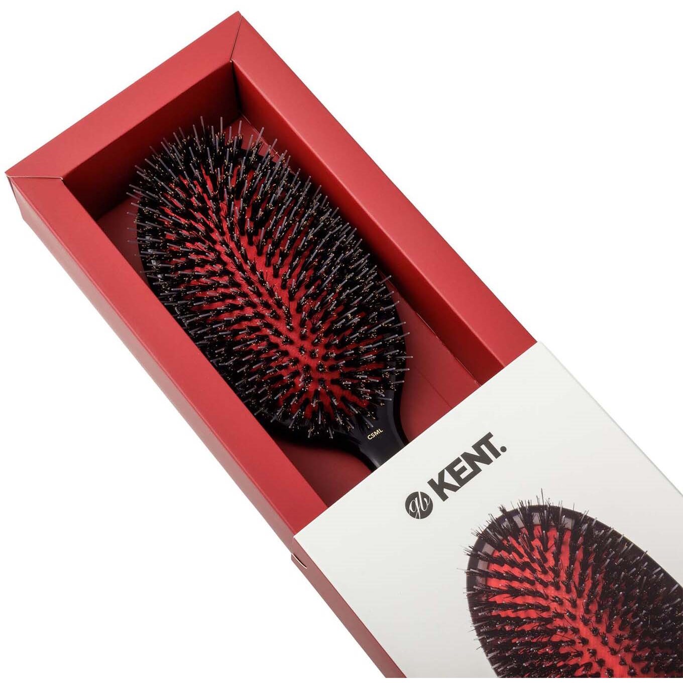 Kent Brushes Classic Shine Large Black Porcupine Mixed Bristle Hairbru (obrázok 6)