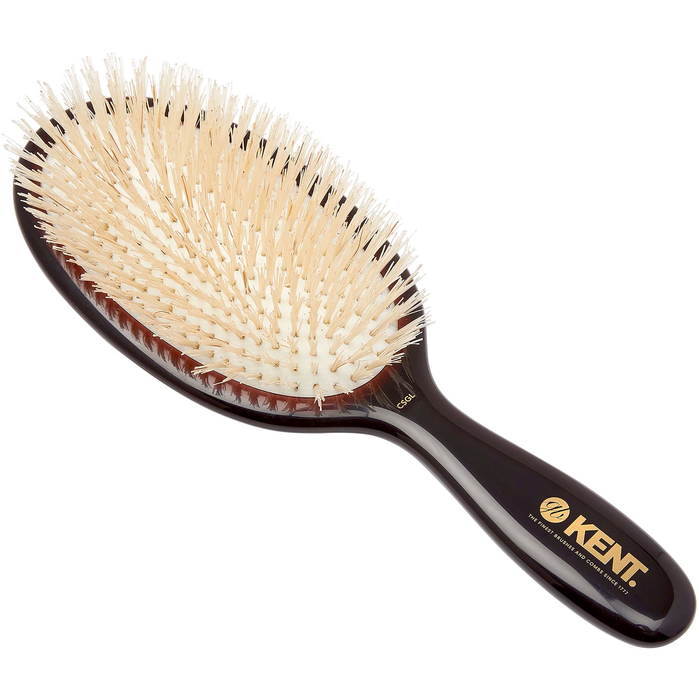 Kent Brushes Classic Shine Large Soft White Pure Bristle Hairbrus