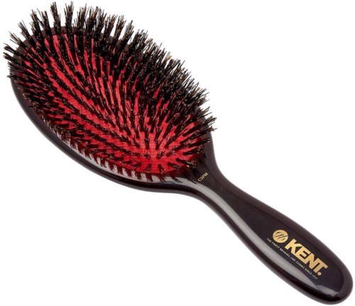 Kent Brushes Classic Shine Medium Black Bristle Hairbrush
