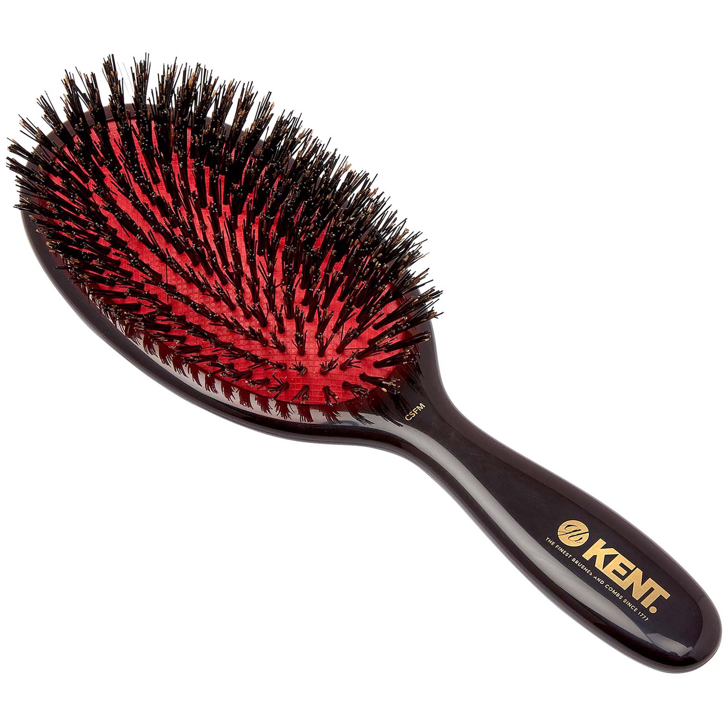 Kent Brushes Classic Shine Medium Black Bristle Hairbrush