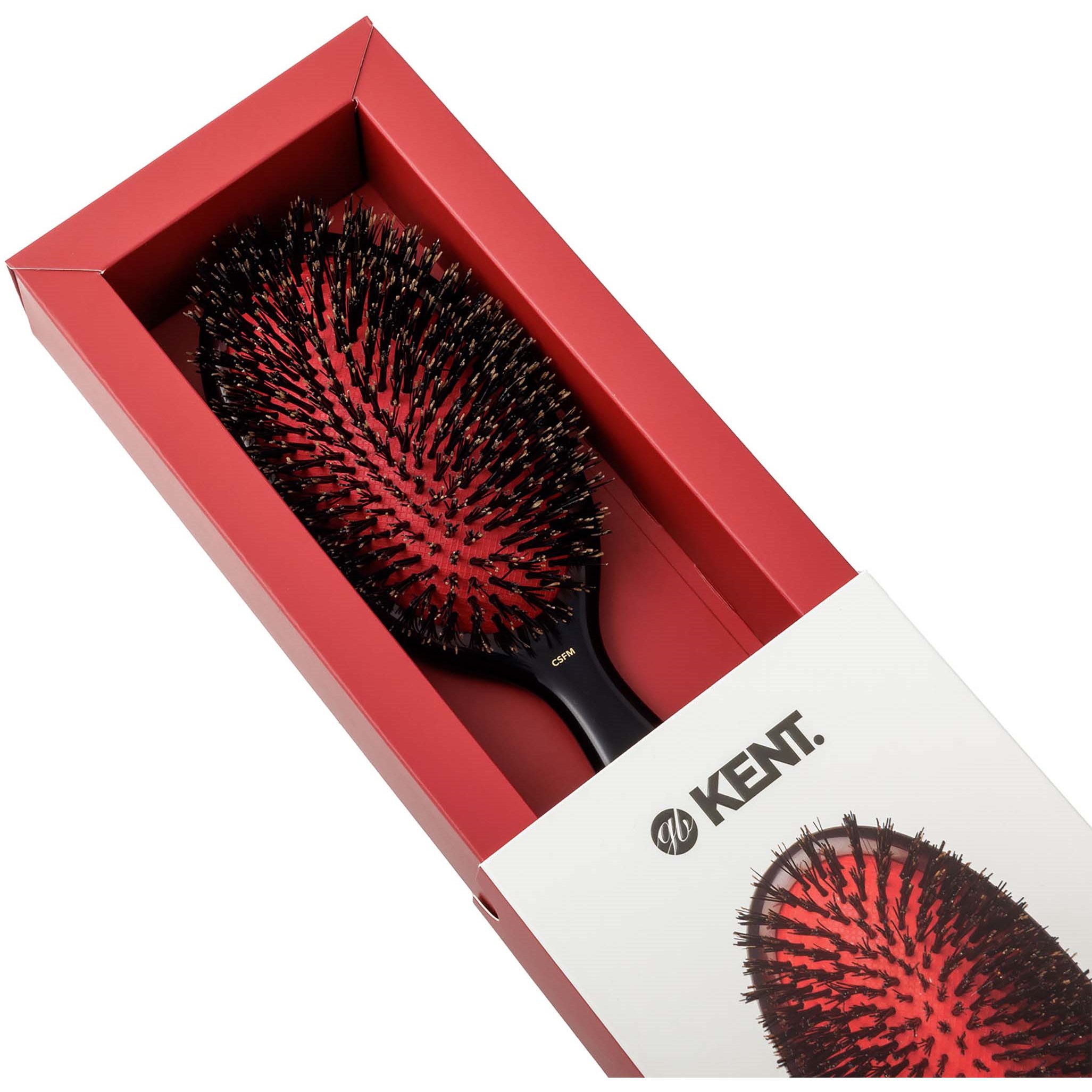 Kent Brushes Classic Shine Medium Black Bristle Hairbrush (zdjęcie 10)