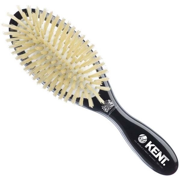 Läs mer om Kent Brushes Classic Shine Medium Soft White Pure Bristle Hairbrush