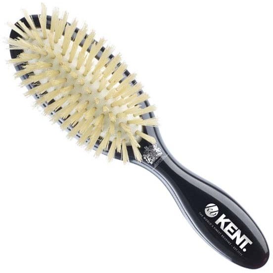 Kent Brushes Classic Shine Small Soft White Pure Bristle Hairbrush