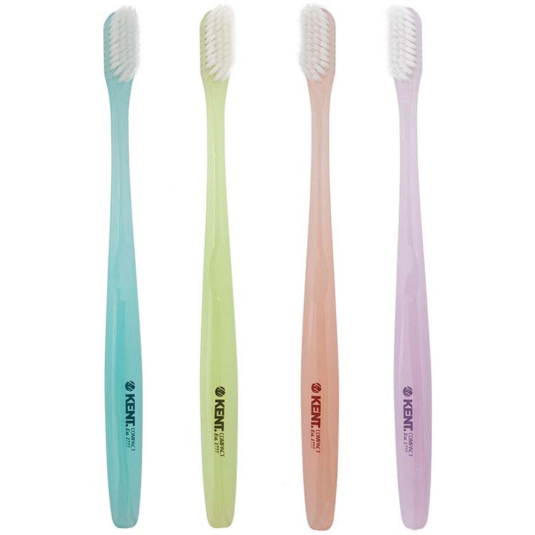 Kent Brushes Compact Toothbrushes 4 Colors - 6 pcs