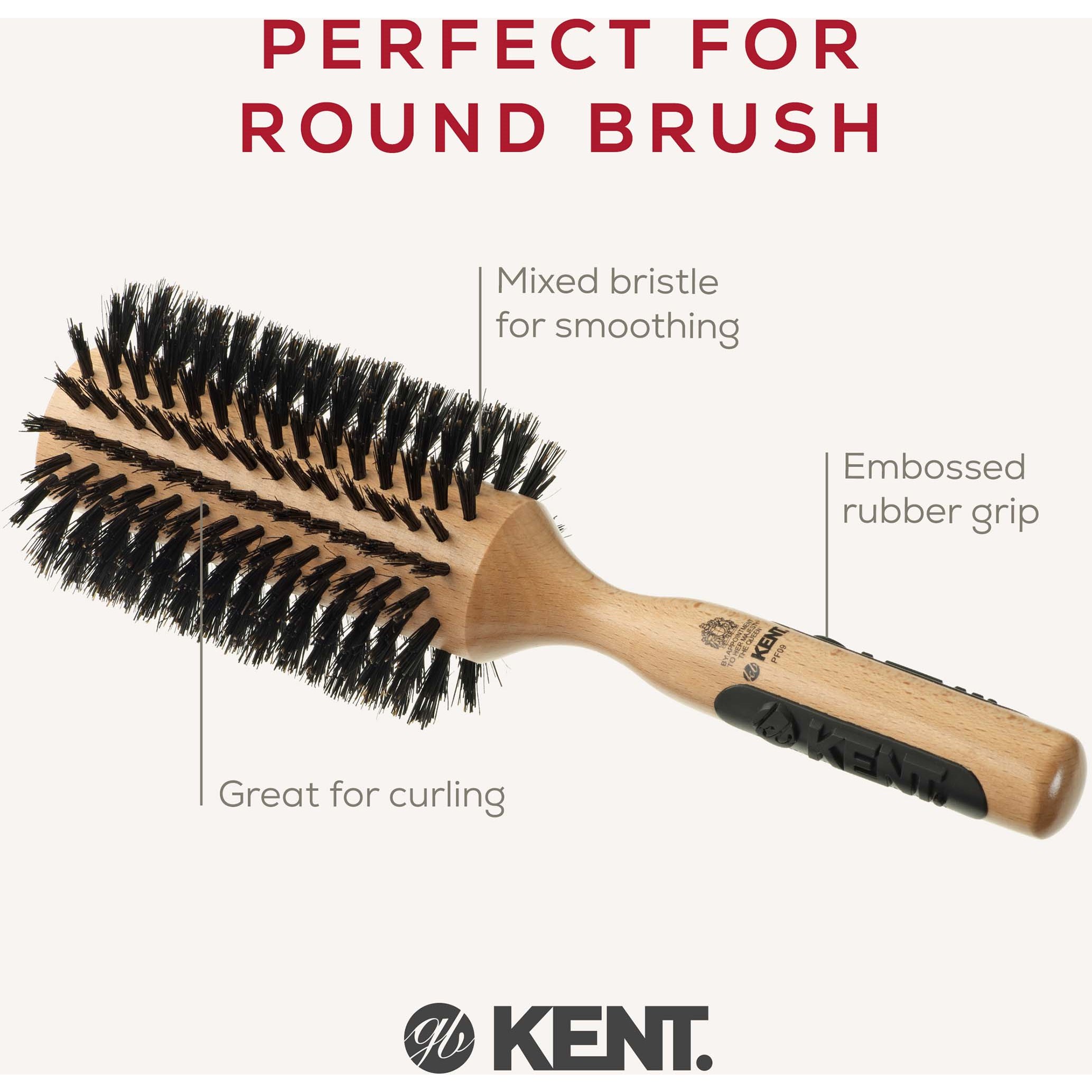 Kent Brushes Extra Stor Rundborste Svinborst (zdjęcie 4)