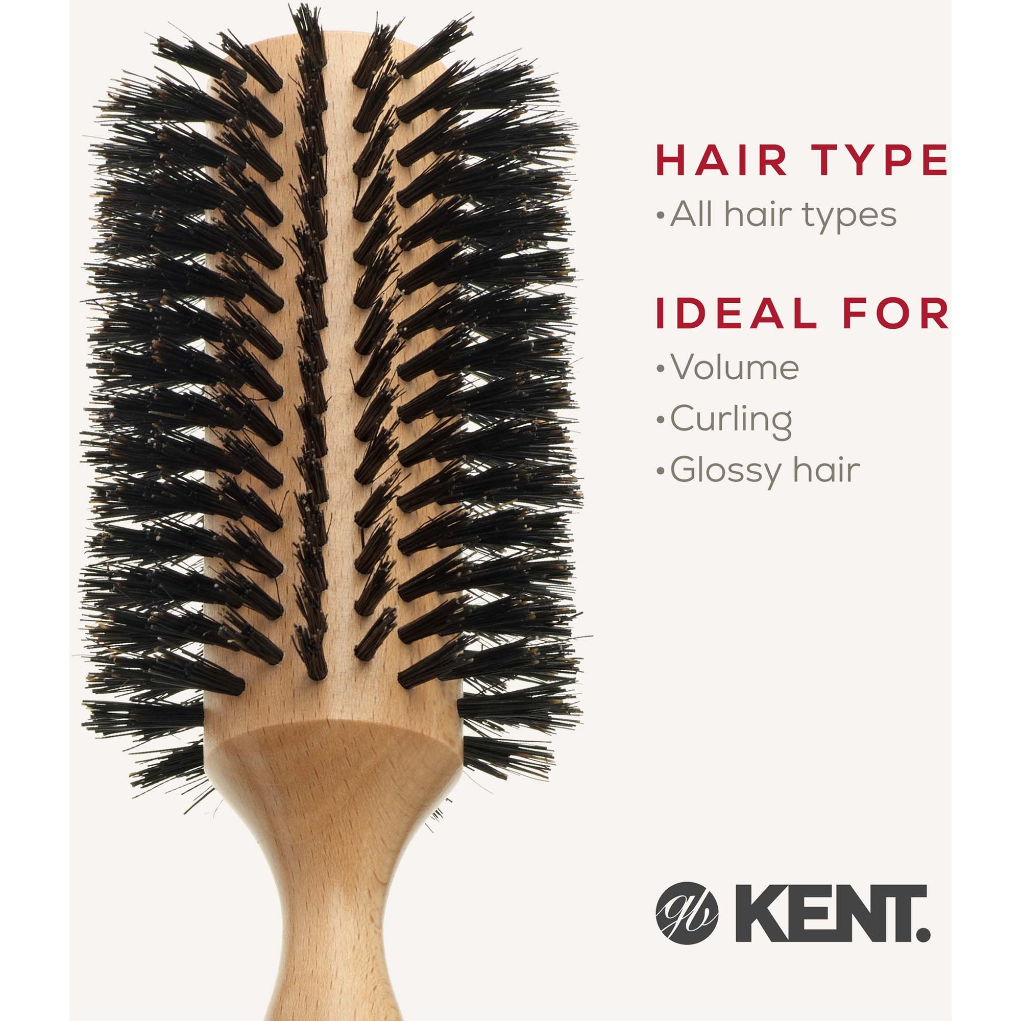Kent Brushes Extra Stor Rundborste Svinborst (zdjęcie 6)