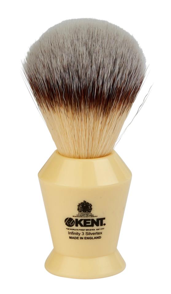 Kent Brushes Infinity Silvertex Synthetic Shaving Brush Ivory 