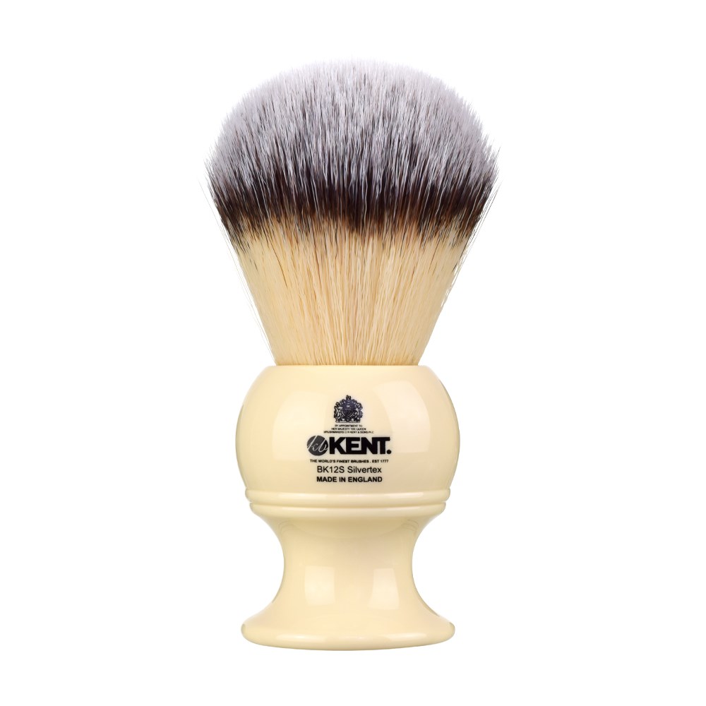 Läs mer om Kent Brushes Ivory Silvertex Synthetic Shaving Brush