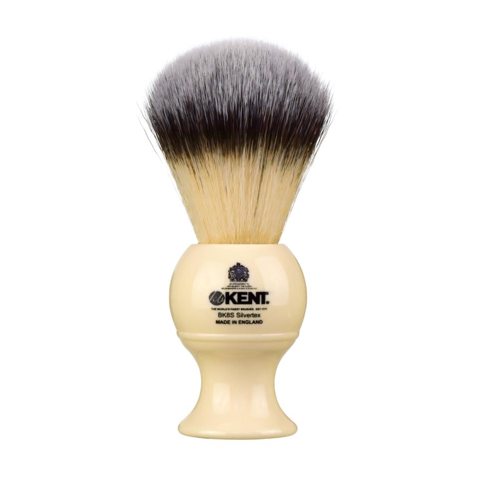 Kent Brushes Ivory Silvertex Synthetic Shaving Brush Large 