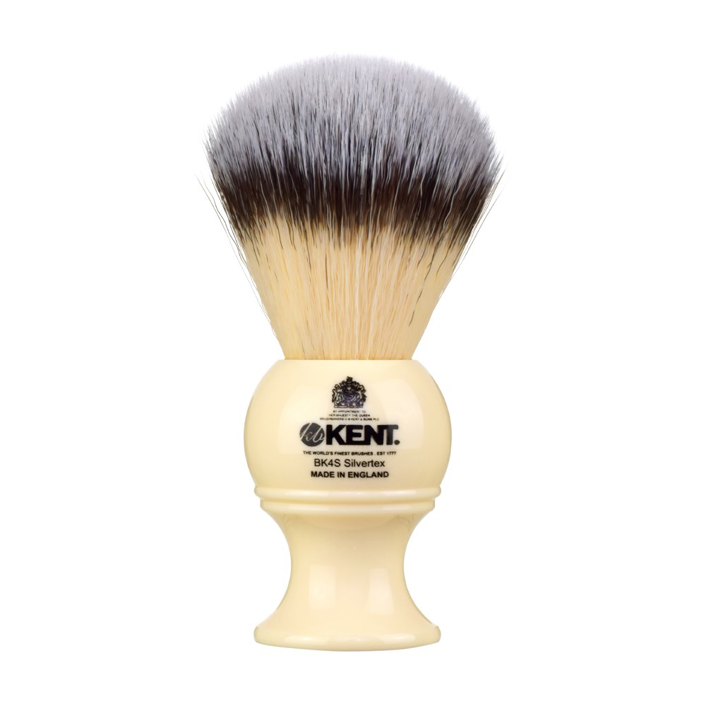 Фото - Гребінець Kent Brushes Ivory Silvertex Synthetic Shaving Brush 