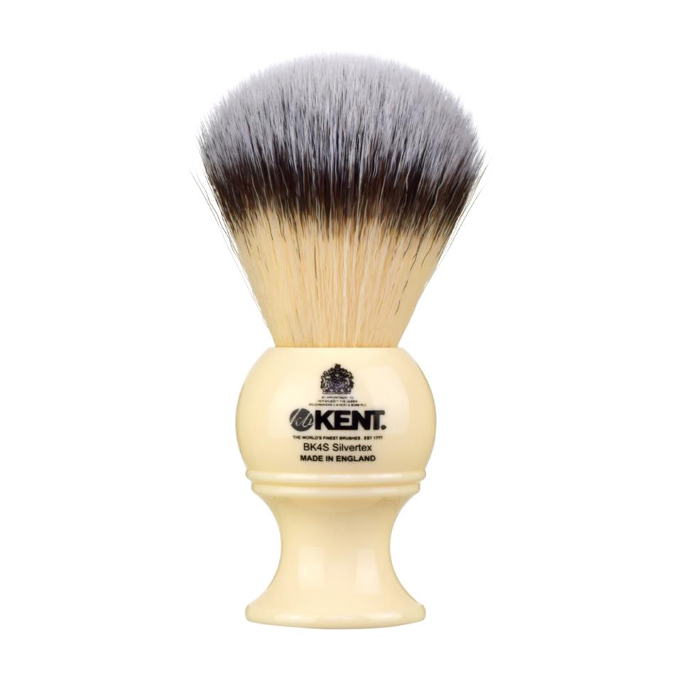 Kent Brushes Ivory Silvertex Synthetic Shaving Brush Medium 