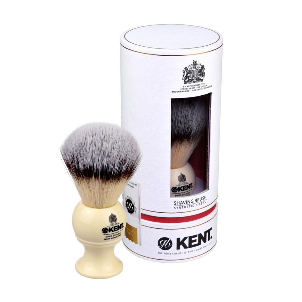 Kent Brushes Ivory Silvertex Synthetic Shaving Brush Medium 