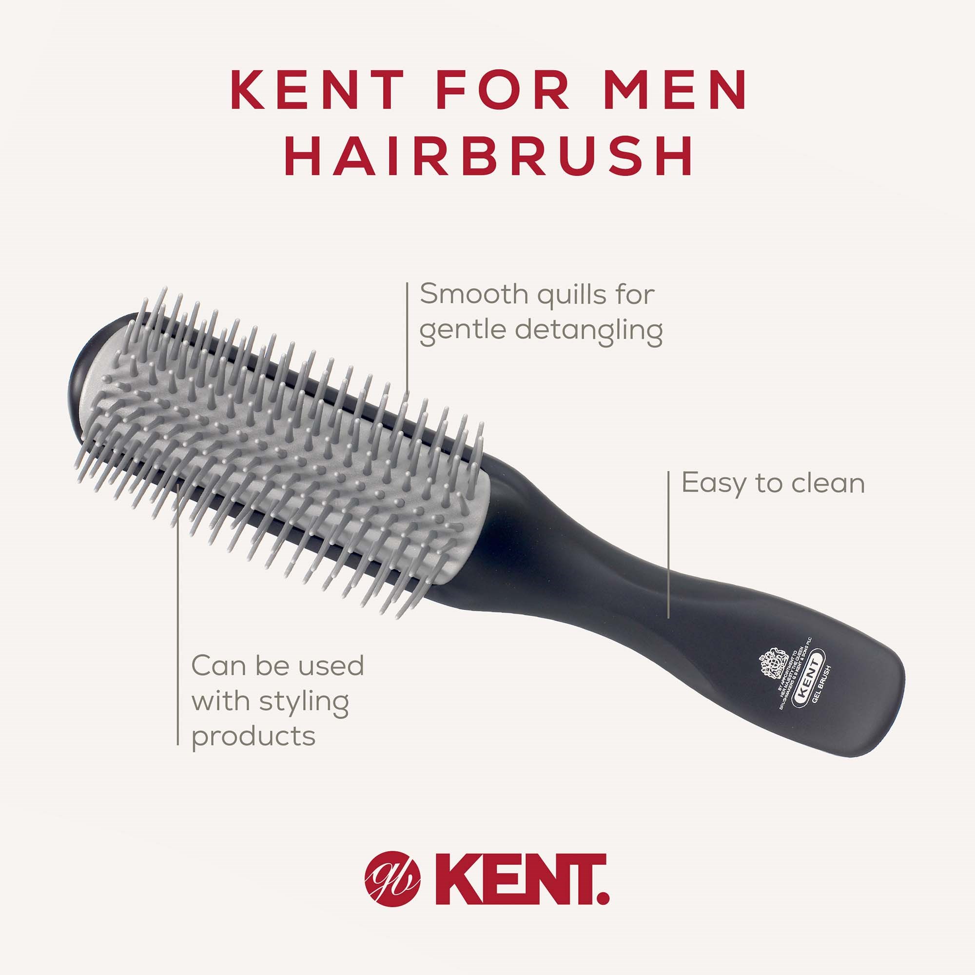 Kent Brushes Kent for Men Half-Radial Stylingborste (zdjęcie 4)