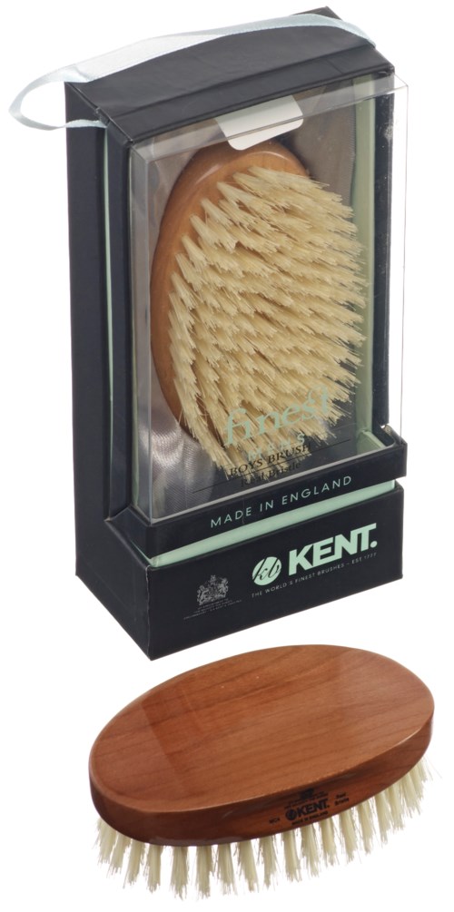 Kent Brushes Mens Finest Hårborste Svinborst Körsbär Resestorlek