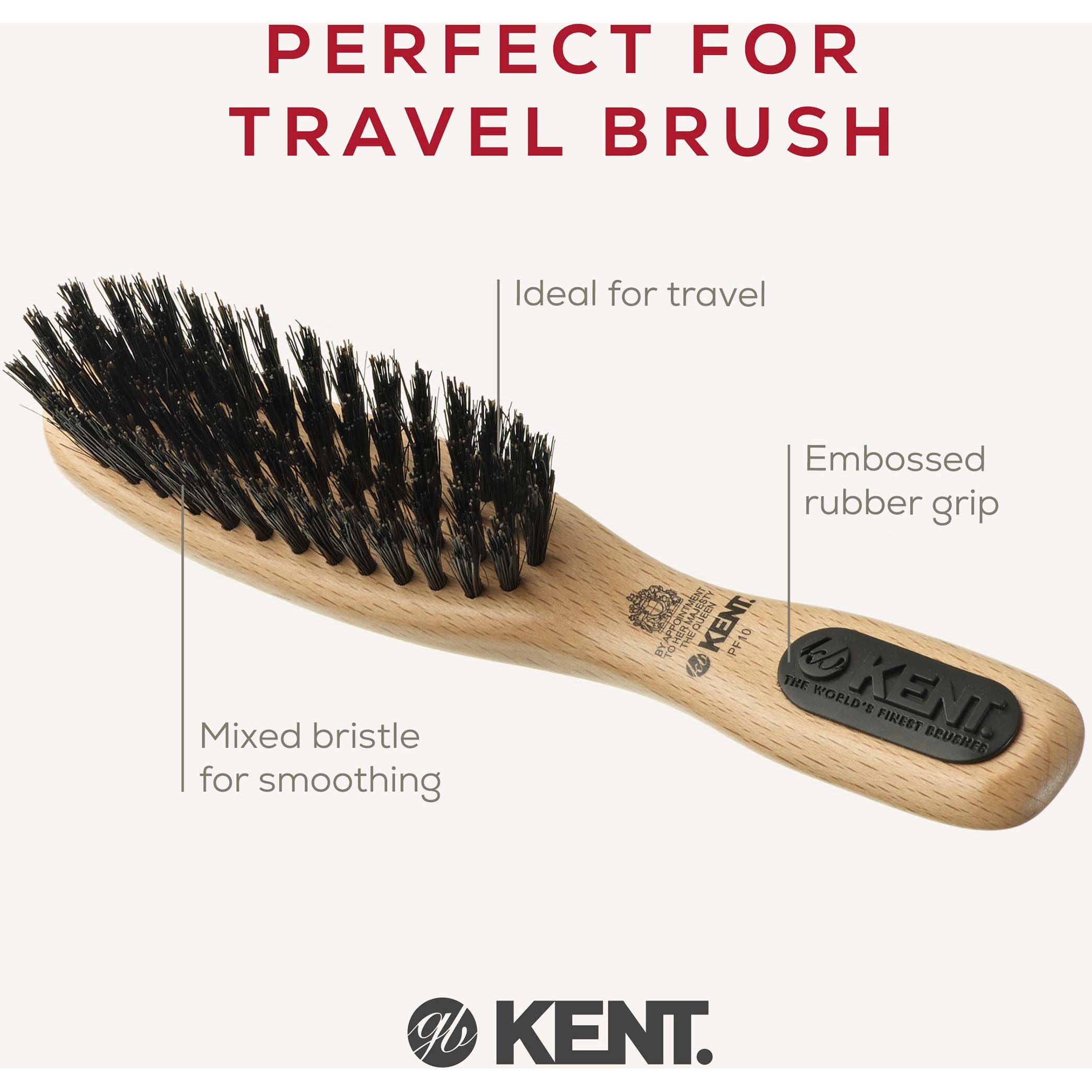 Kent Brushes Small Grooming Brush Svinborst (zdjęcie 4)