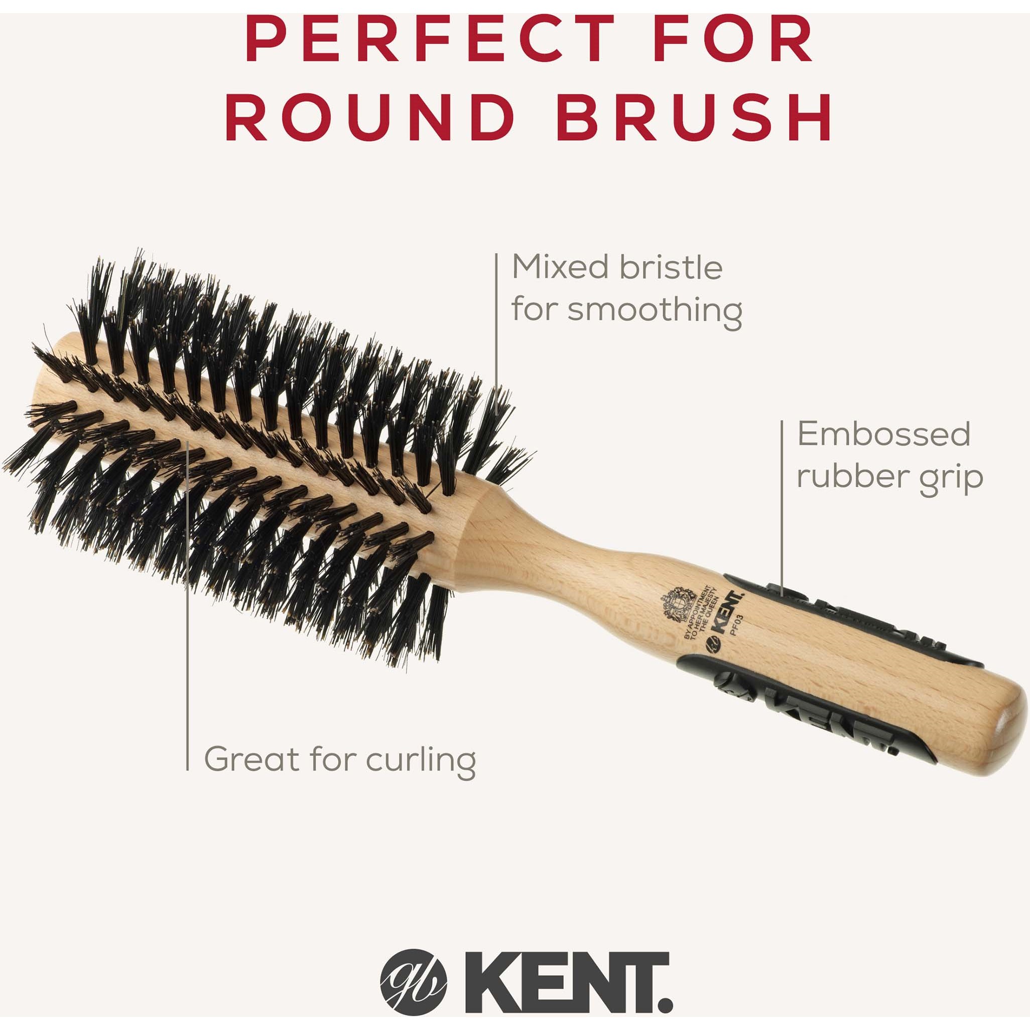 Kent Brushes Stor Rundborste Svinborst (zdjęcie 4)