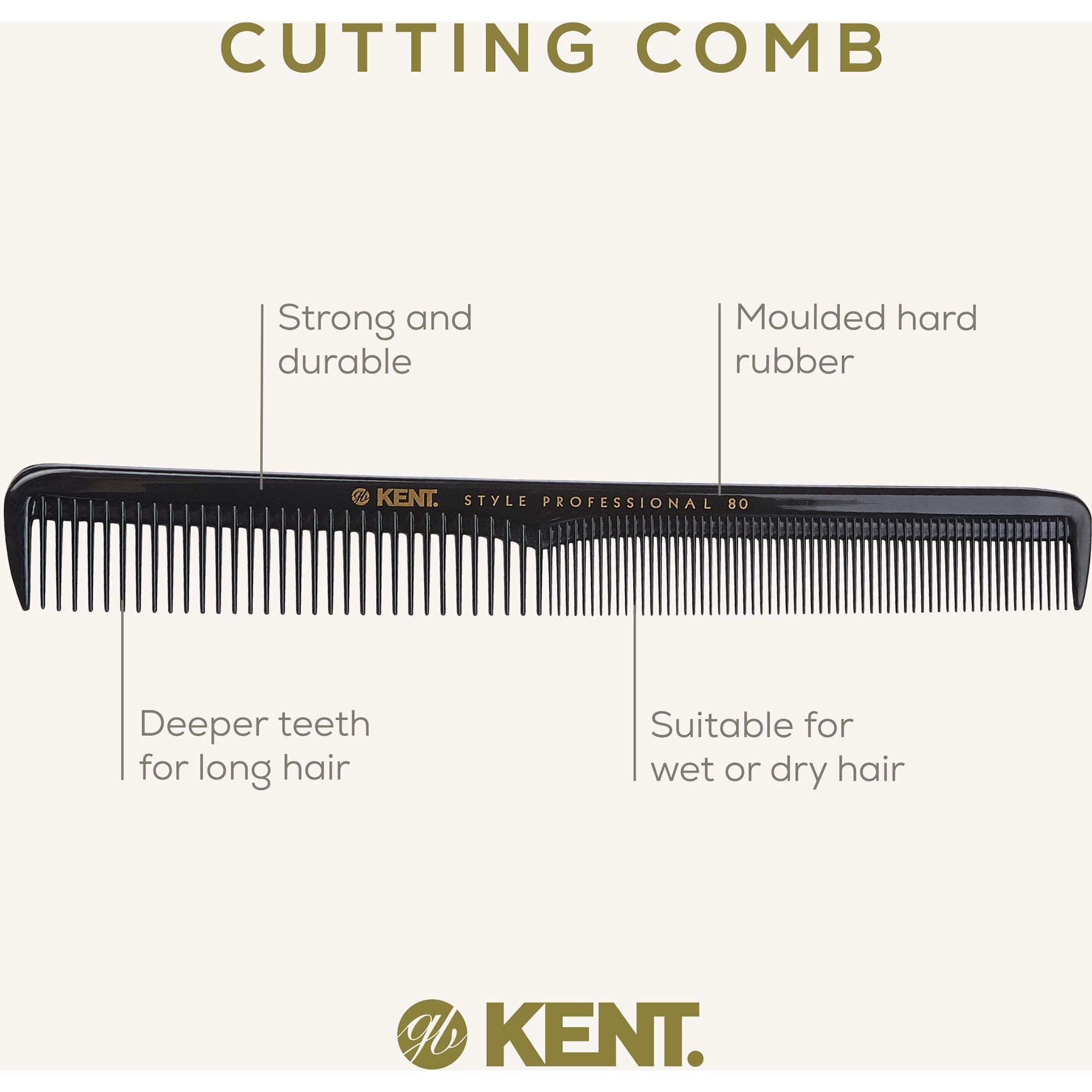 Kent Brushes Style Professional Master Barber Comb (zdjęcie 4)