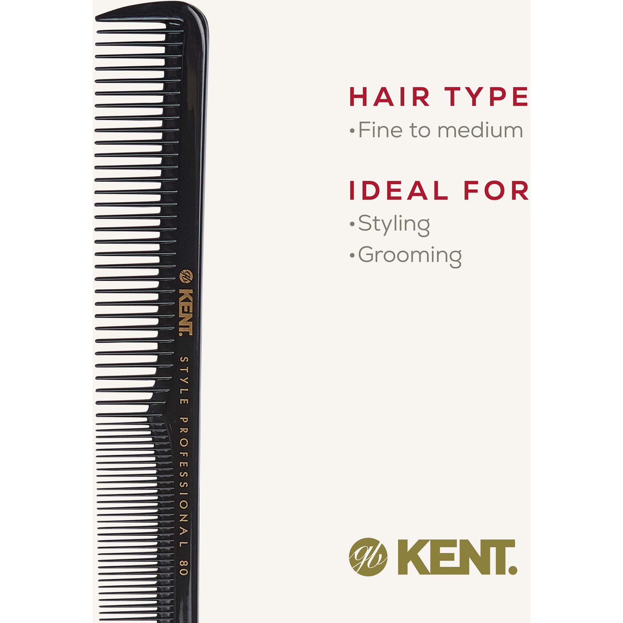 Kent Brushes Style Professional Master Barber Comb (zdjęcie 6)