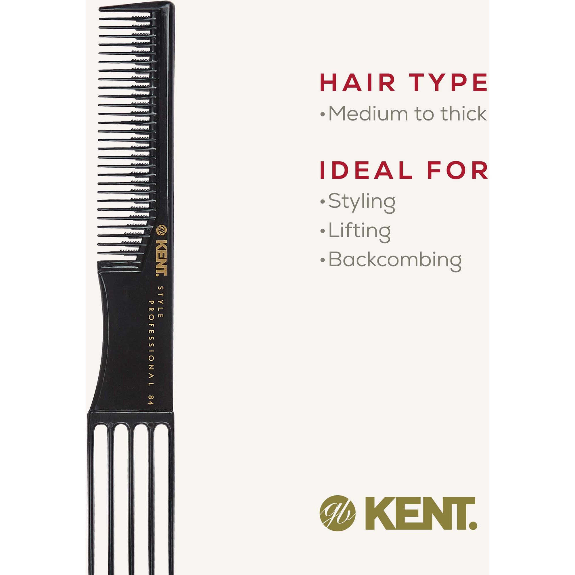 Kent Brushes Style Professional Styling and Lifting Comb (zdjęcie 6)