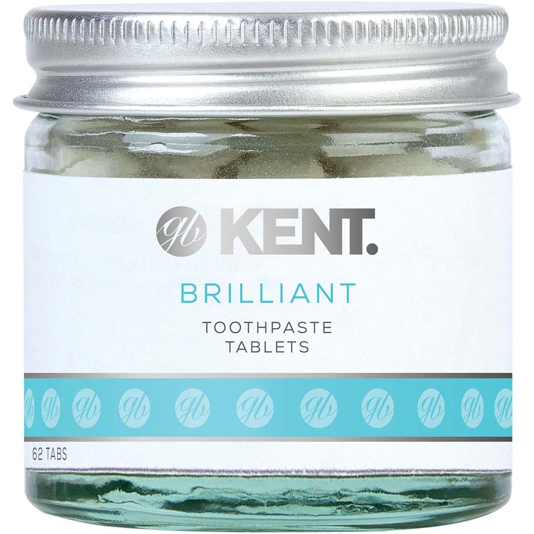 Bilde av Kent Brushes Kent Oral Care Brilliant 62 Toothpaste Tablets Jar