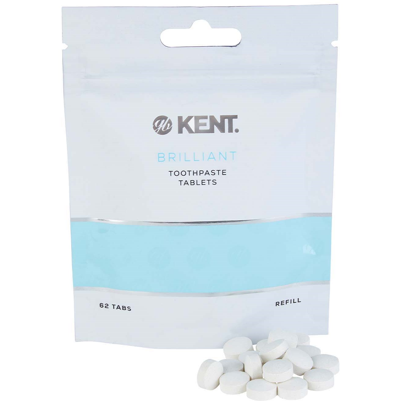 Läs mer om Kent Brushes Kent Oral Care BRILLIANT 62 Toothpaste Tablets Refill