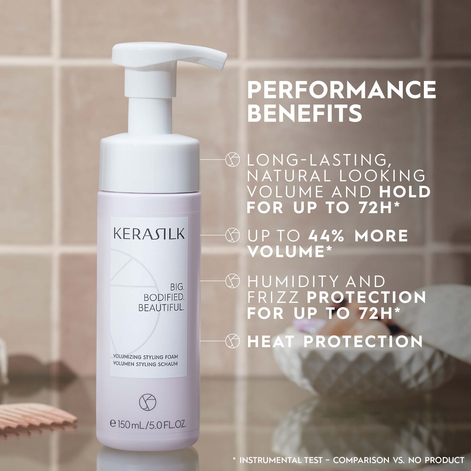 Kerasilk STYLING Volumizing Styling Foam 150 ml - Pianka do włosów 150 (obrázok 6)