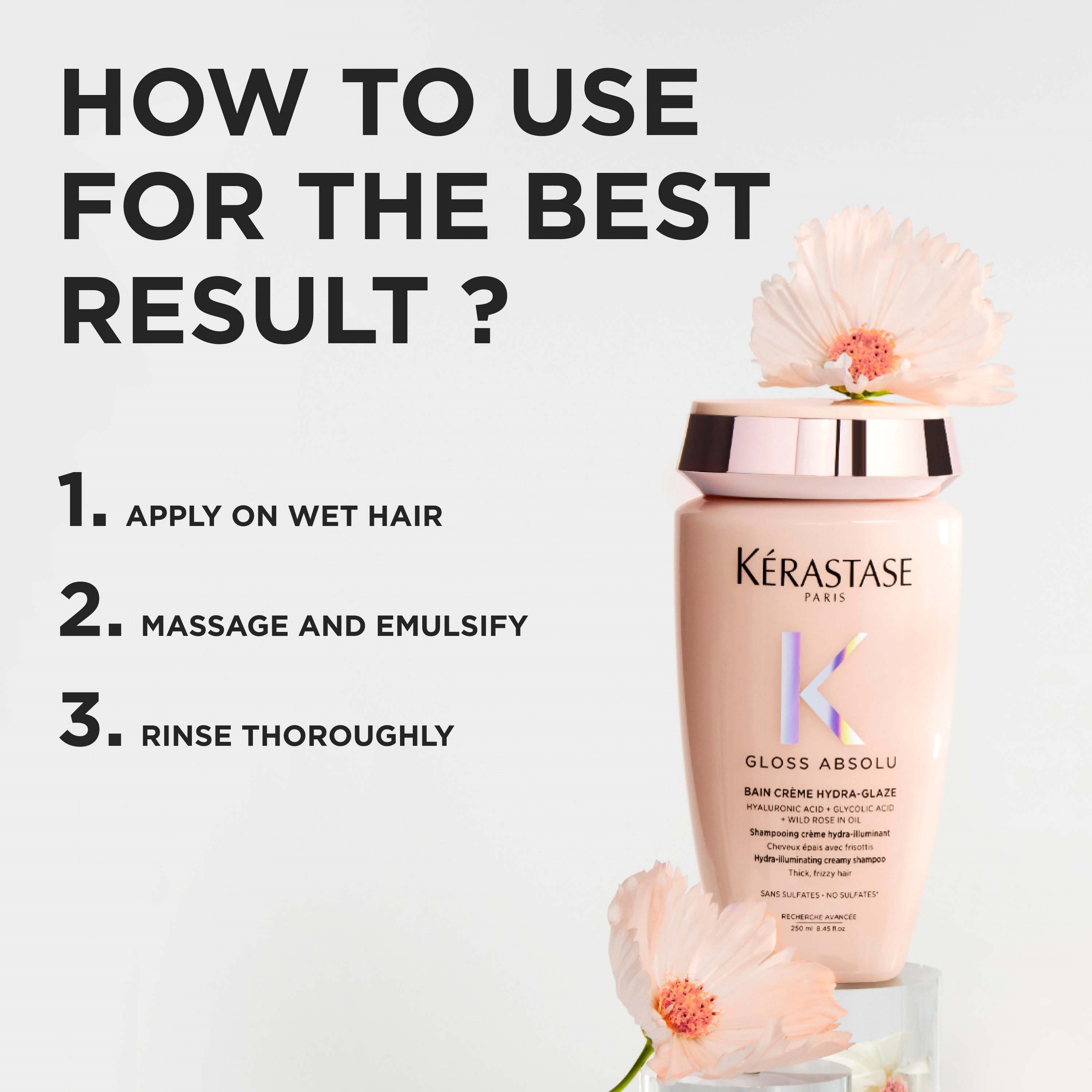 Kérastase Gloss Absolu Bain Crème Hydra-Glaze Shampoo 250 ml (obrázok 7)