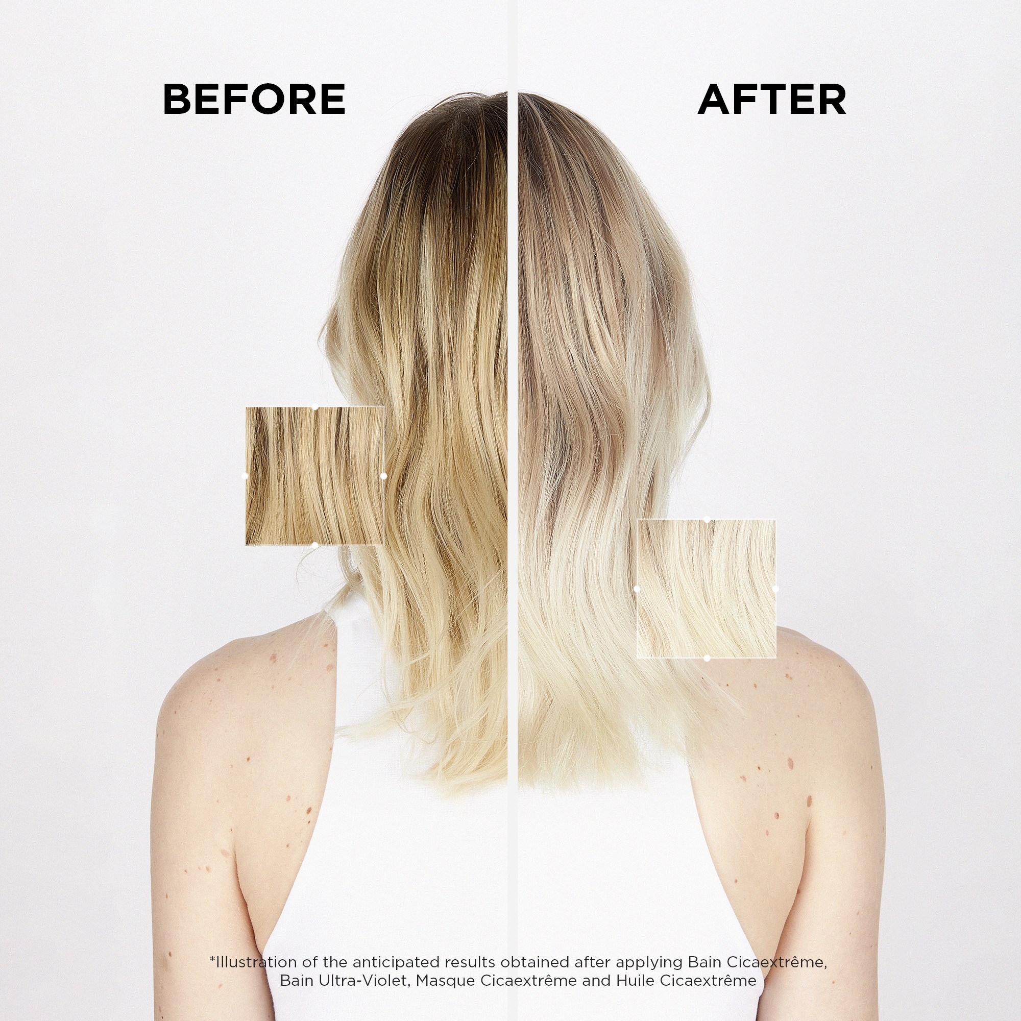 Alternativ bild 1 för Kerastase Blond Absolu Cicaflash Intense Fortifying Treatment  250 ml