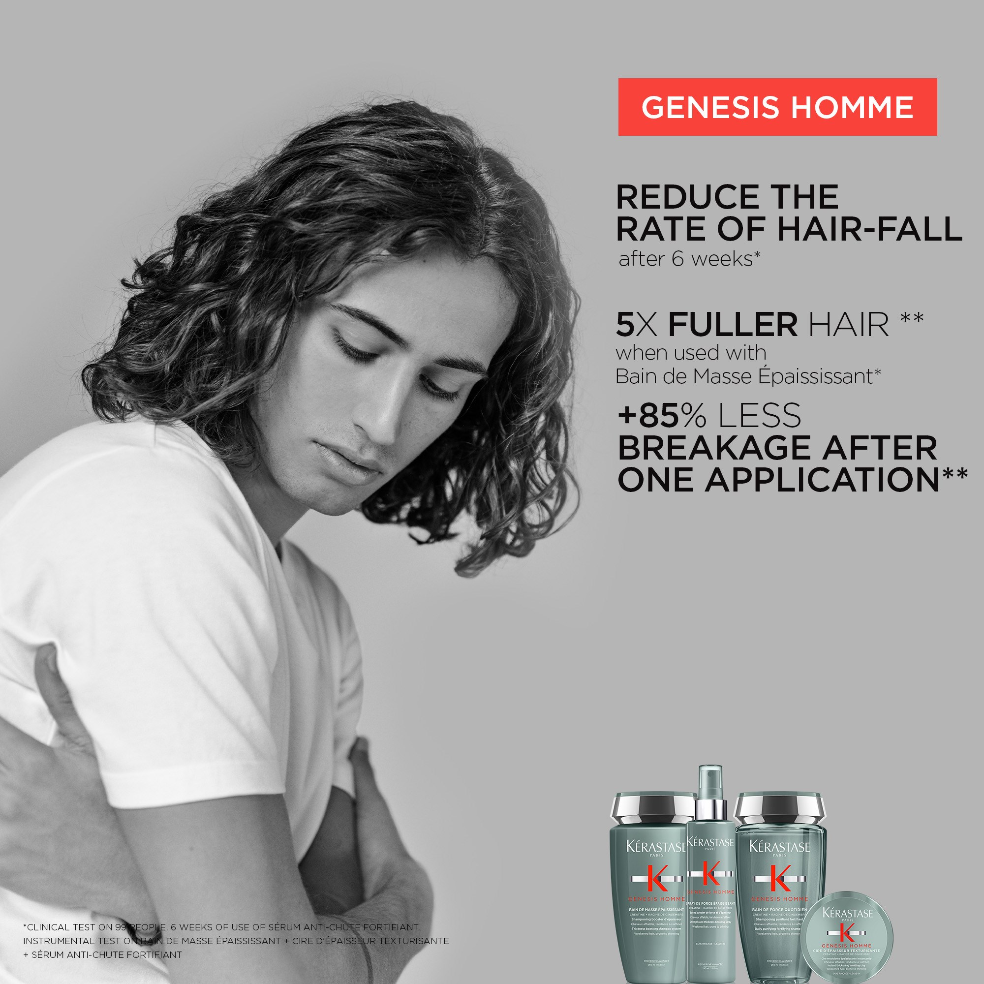 Kérastase Genesis Homme Bain De Masse Épaississant 250 ml (obrázok 3)