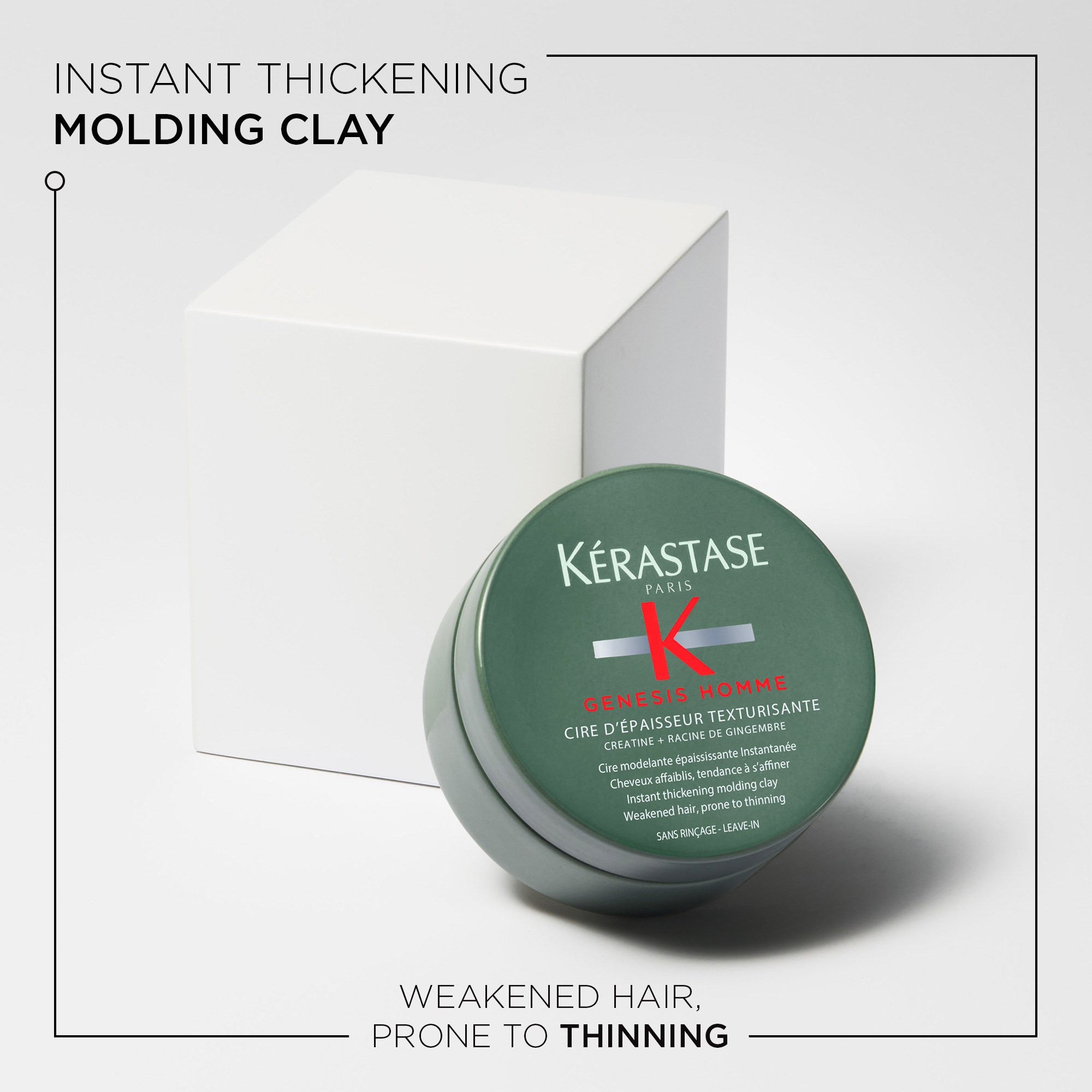 Alternativ bild 1 för Kérastase Genesis Men Texturizing Thickening Wax 75 ml