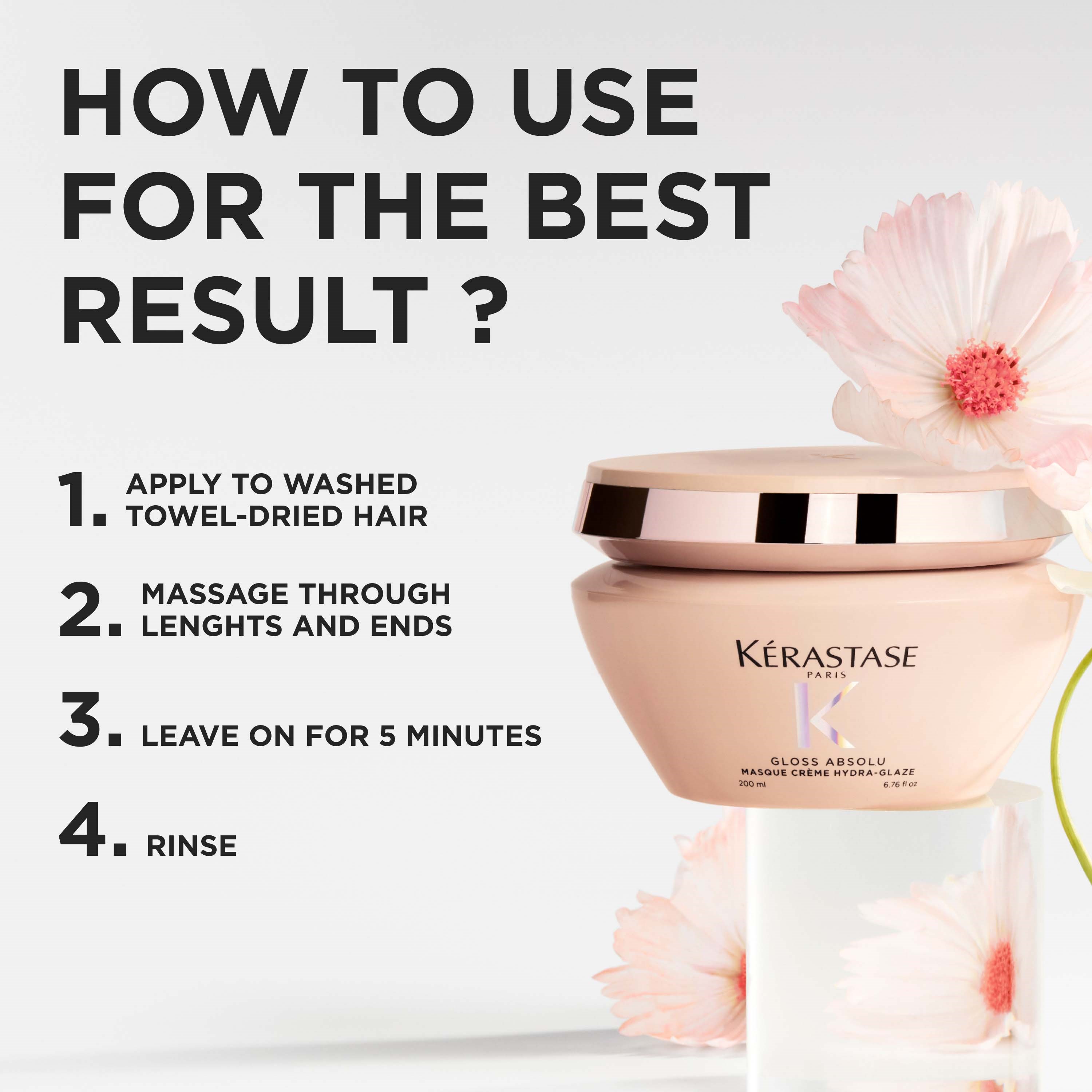 Kérastase Gloss Absolu Masque Crème Hydra-Glaze 200 ml (obrázok 7)