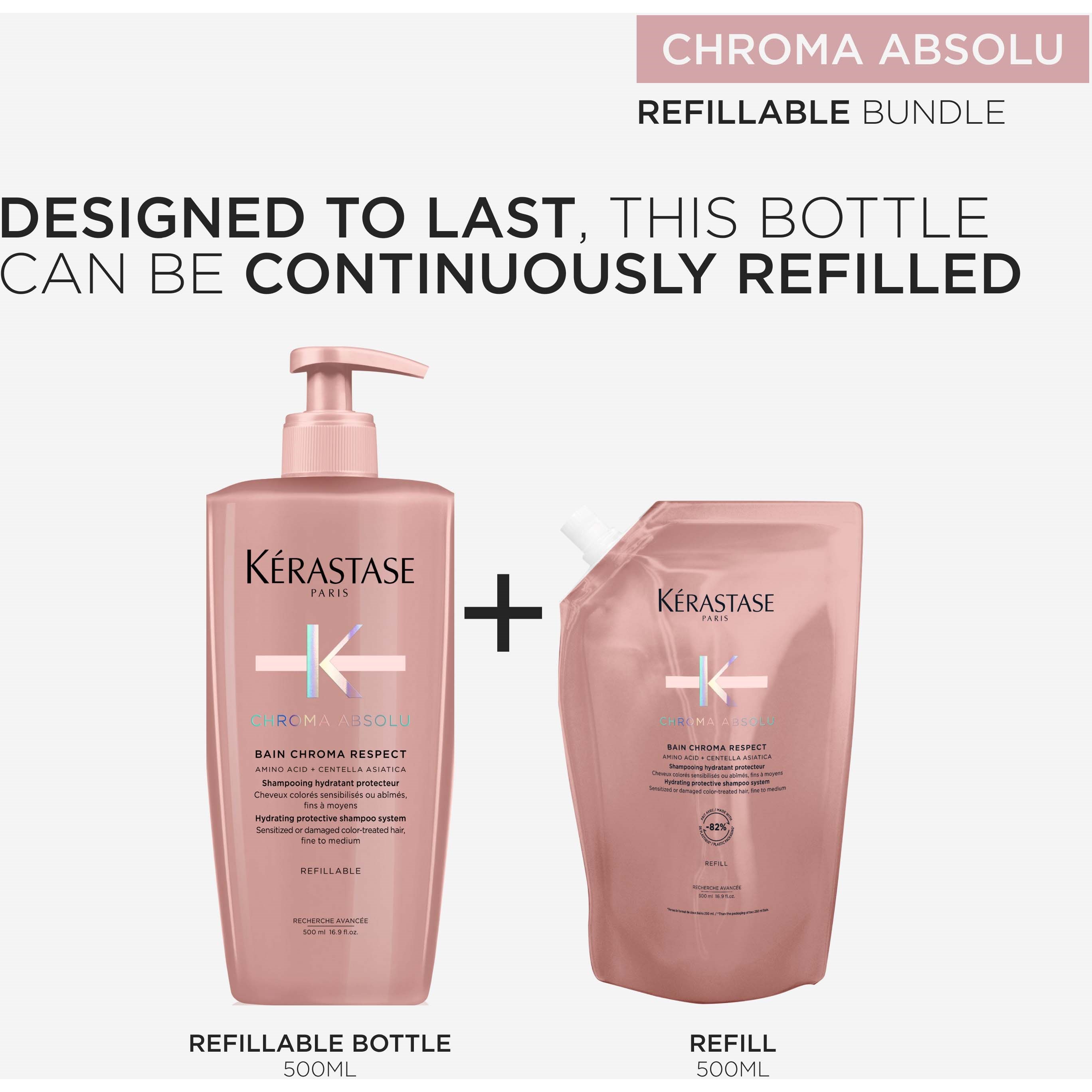 Kérastase Chroma Absolu Bain Chroma Respect Refill 500 ml (obrázok 4)