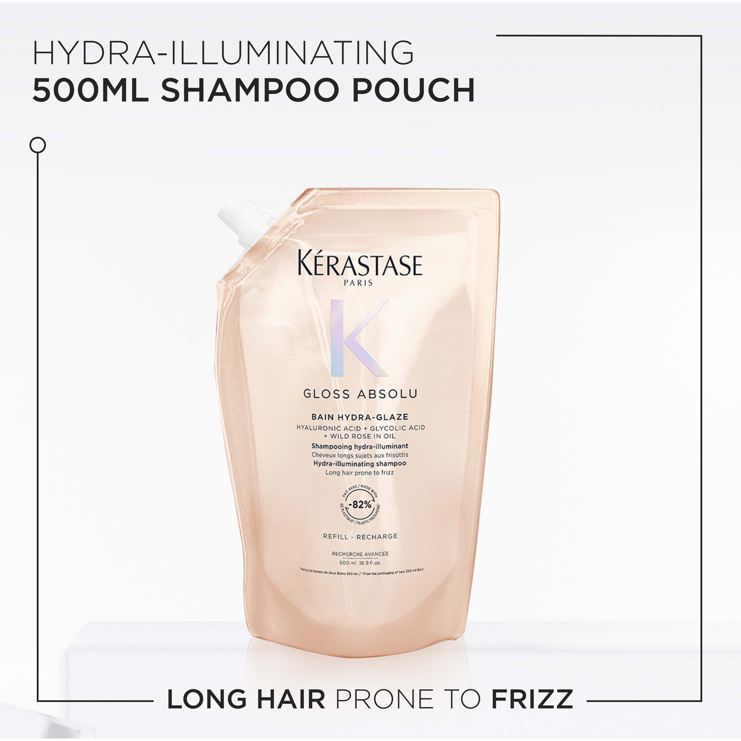 Kérastase Gloss Absolu Bain Hydra-Glaze Shampoo Refill 500 ml (obrázok 3)