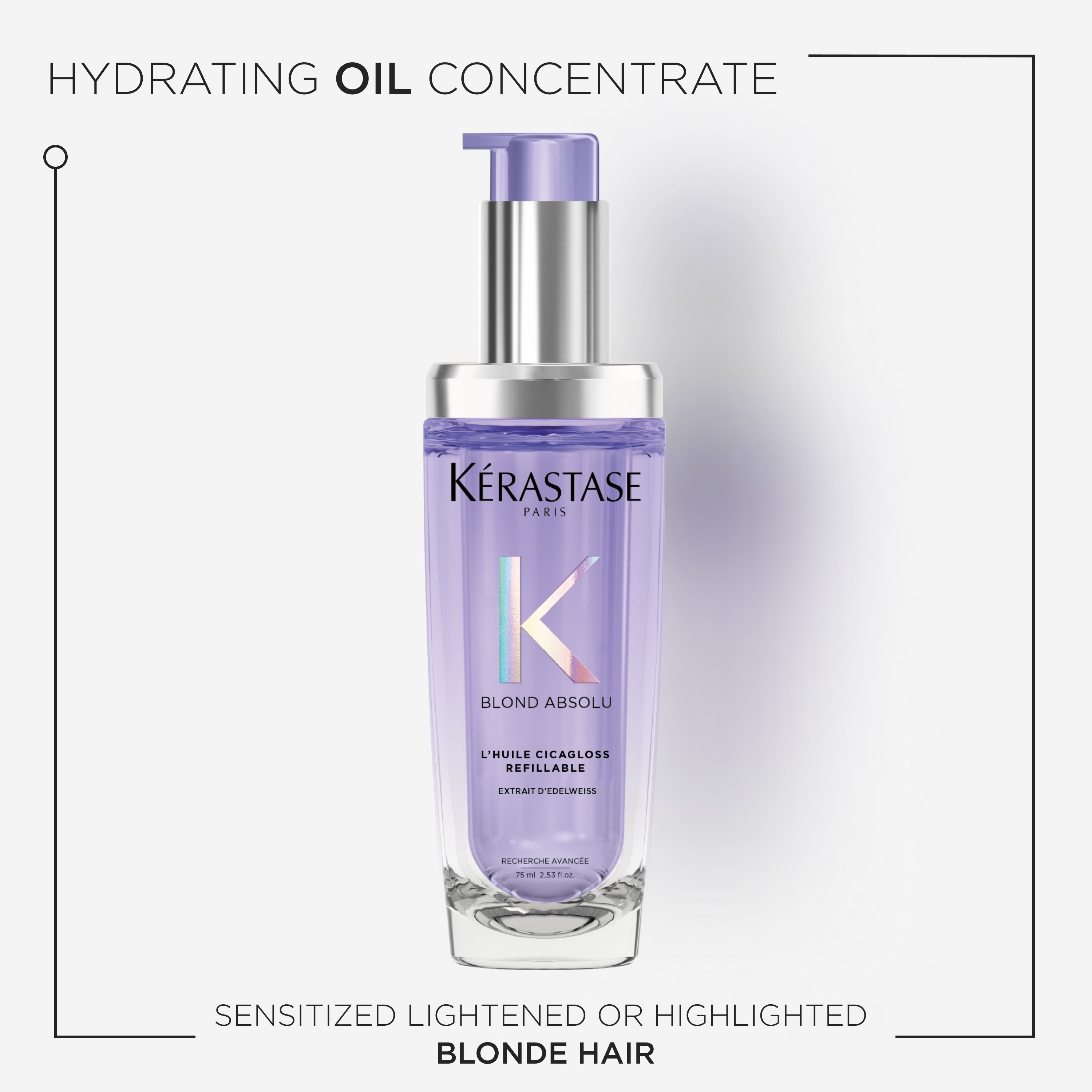 Alternativ bild 1 för Kérastase Blond Absolu Blond Absolu L´Huile Cicagloss Refillable Hair