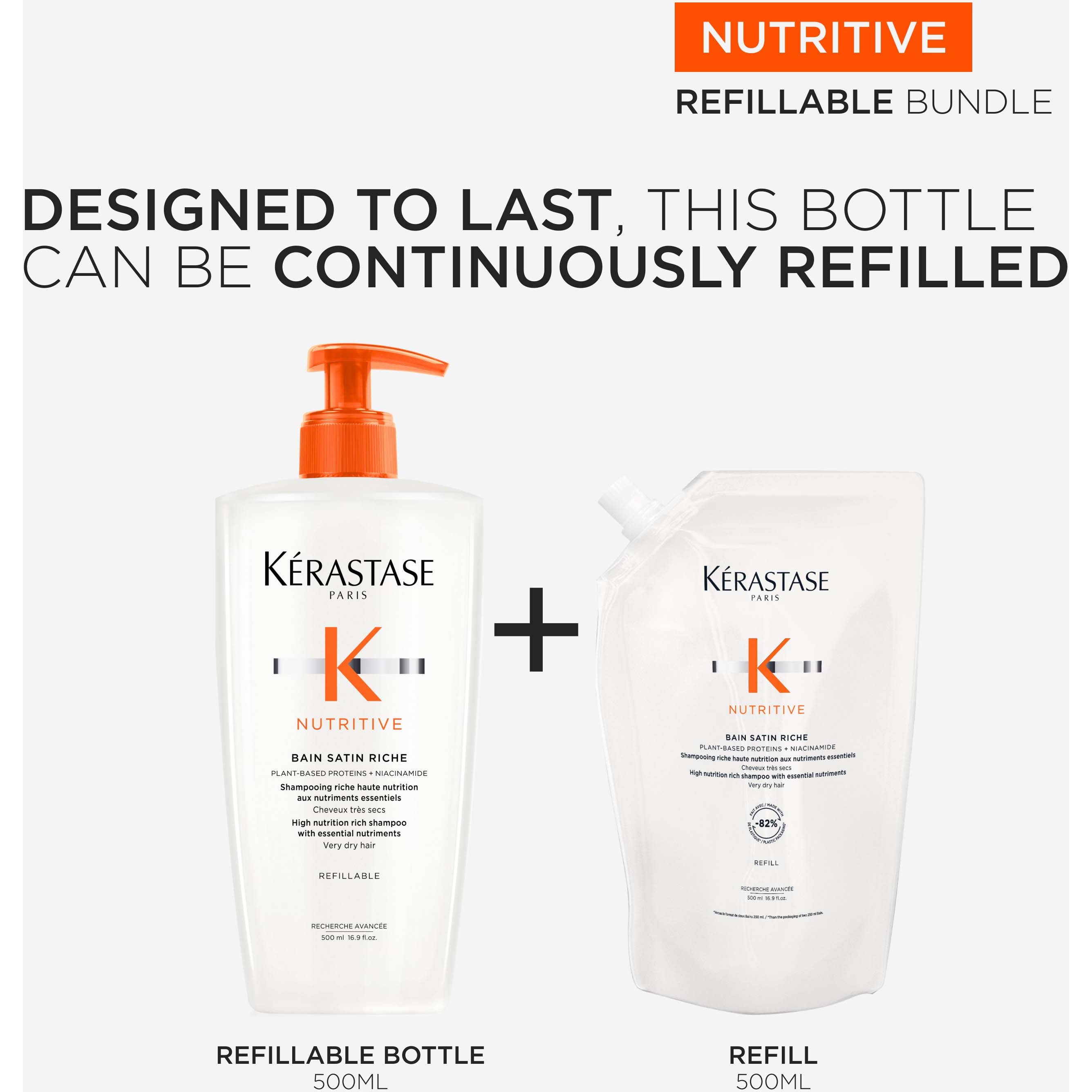 Kérastase Nutritive Nutritive Bain Riche Shampoo Refill 500 ml (obrázok 4)