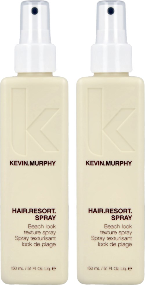 To flasker Kevin Murphy Hair Resort Spray, en tekstur spray for strandlook, hver 150 ml eller 5,1 fl oz.